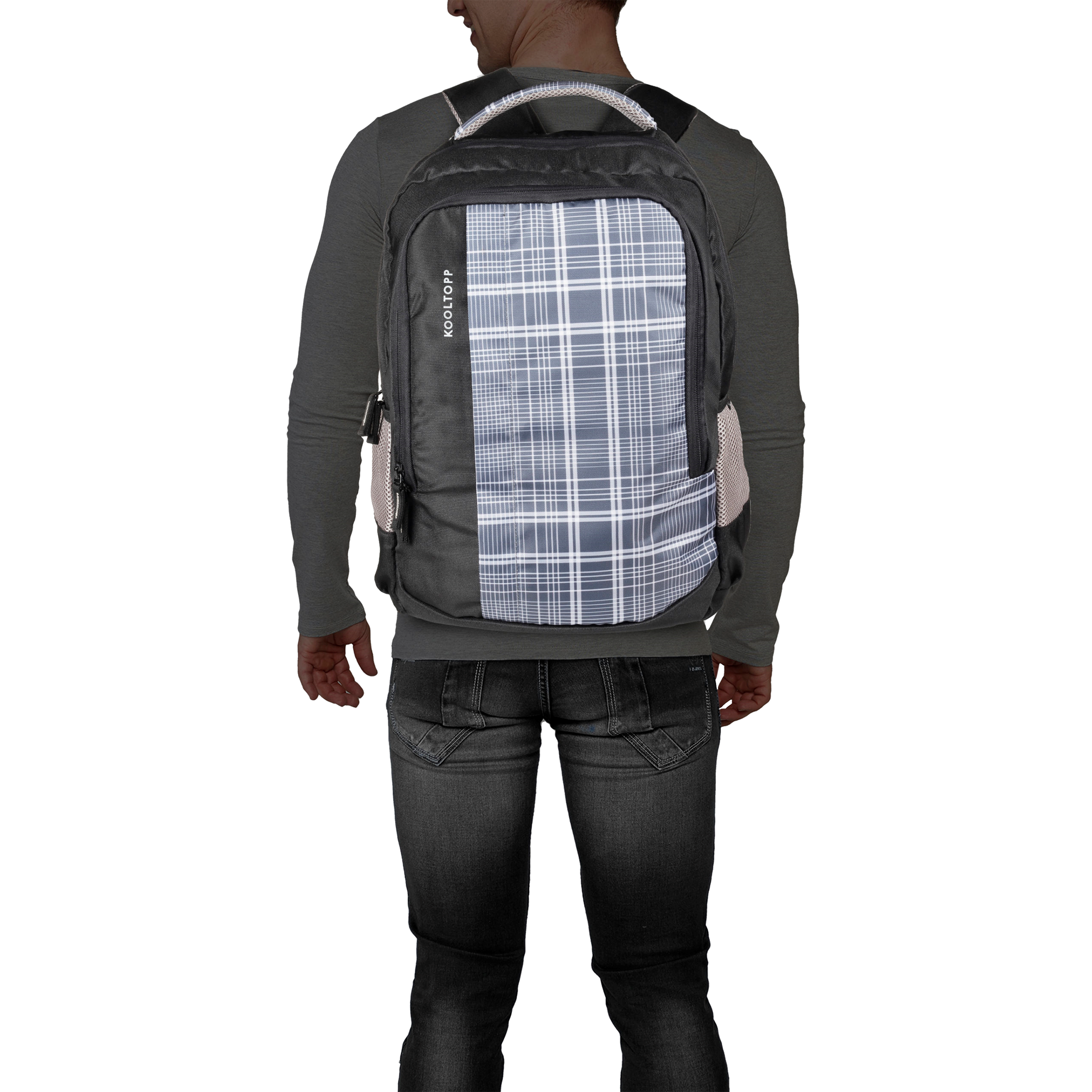 KOOLTOPP Beatle Polyester Laptop Backpack for 15.6 Inch Laptop (30 L, Water Resistant, Black)_7