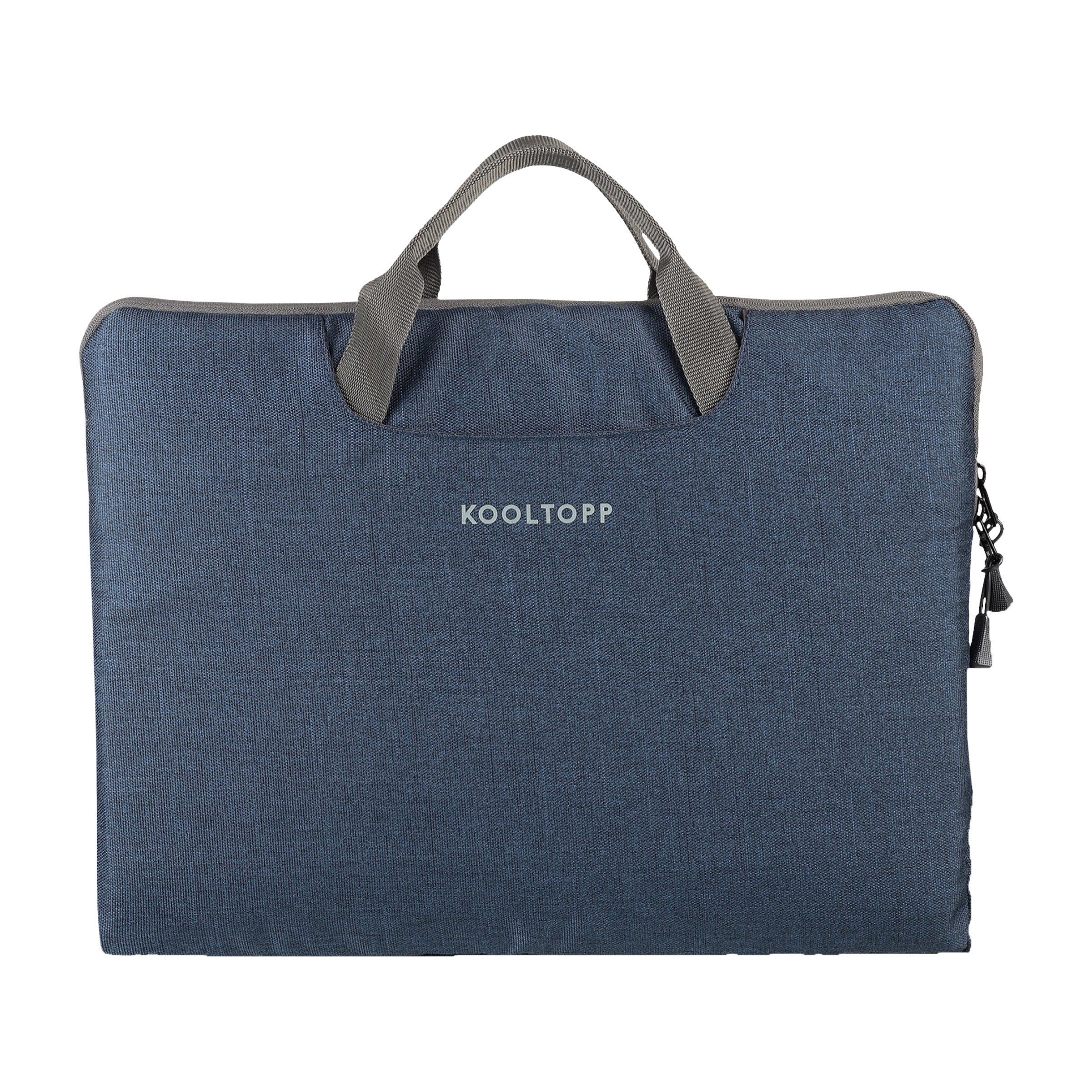 KOOLTOPP Classy Polyester Laptop Sleeve for 13 & 14 Inch Laptop (3 L, Water Resistant, Blue)_1