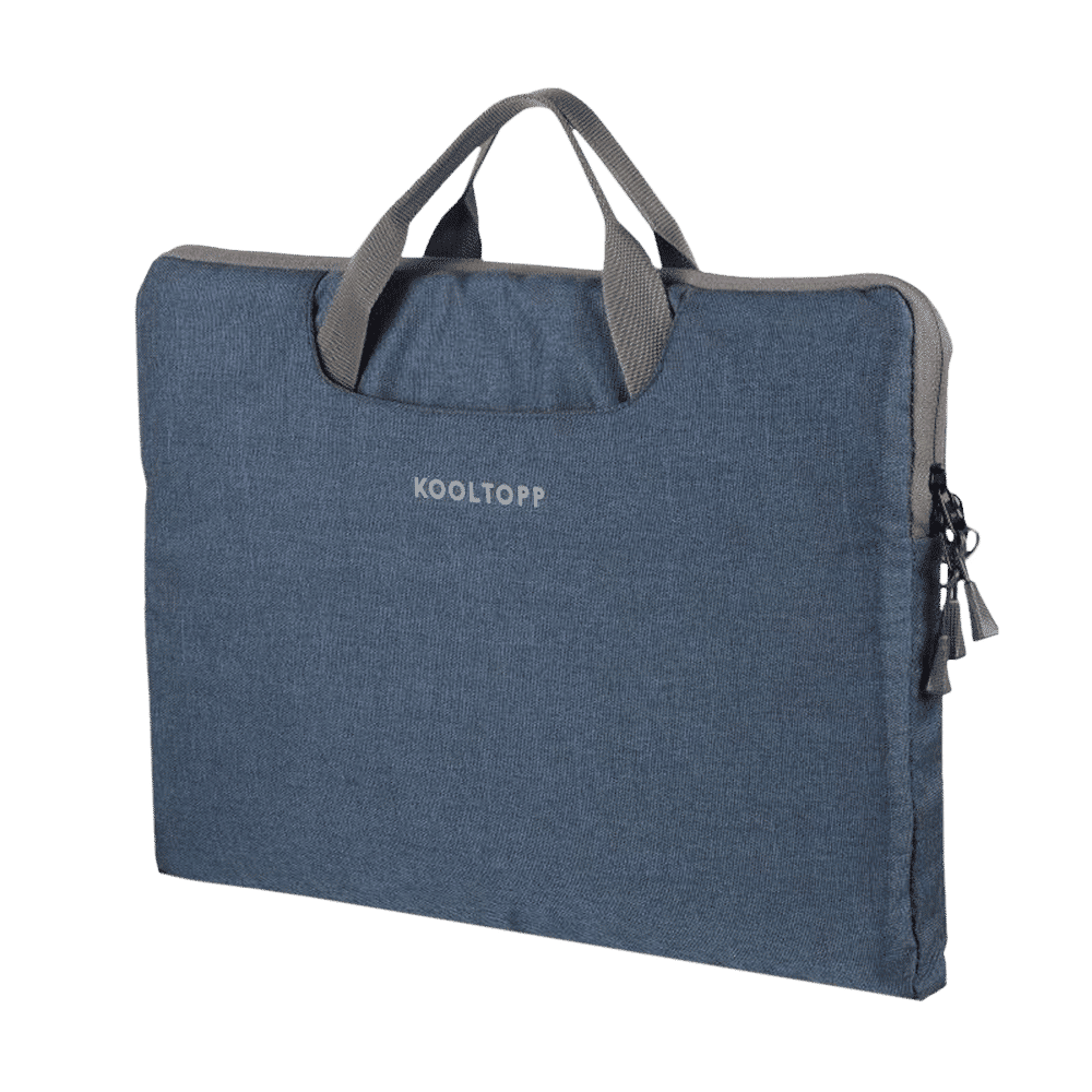 KOOLTOPP Classy Polyester Laptop Sleeve for 13 & 14 Inch Laptop (3 L, Water Resistant, Blue)_4