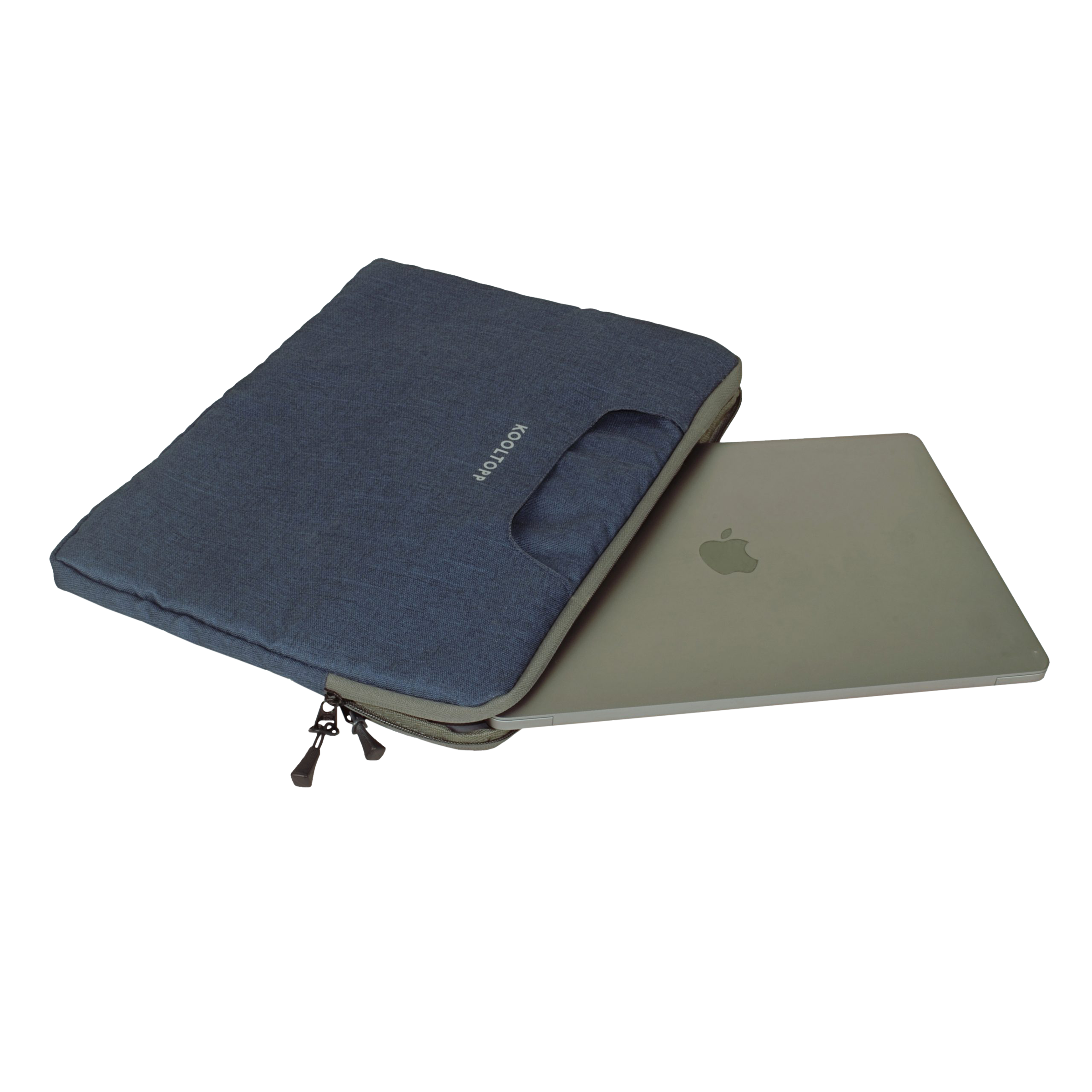 KOOLTOPP Classy Polyester Laptop Sleeve for 13 & 14 Inch Laptop (3 L, Water Resistant, Blue)_5
