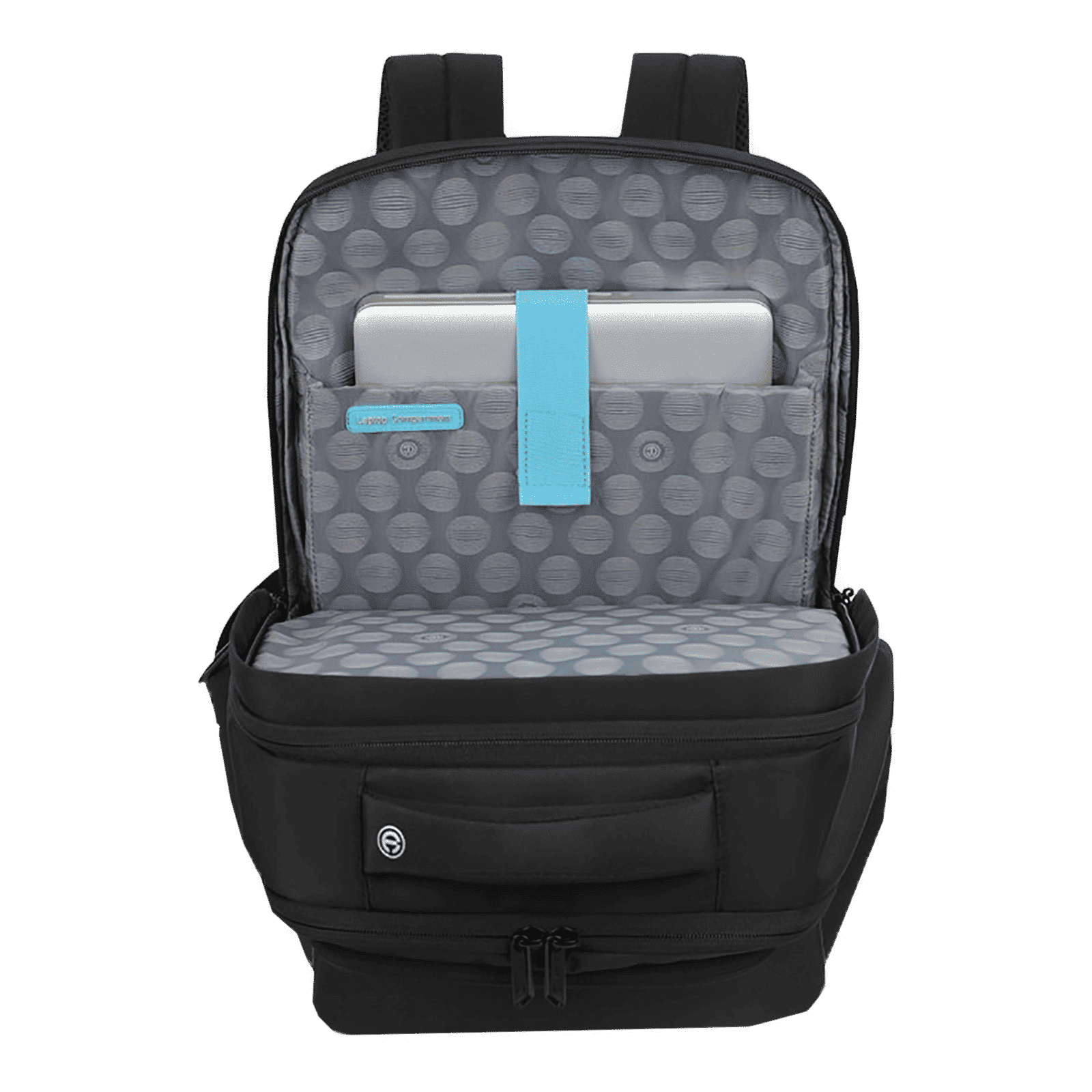 Carlton Dorset 01 Nylon Laptop Backpack for 16 Inch Laptop (27 L, With Rain Cover, Jet Black)_7