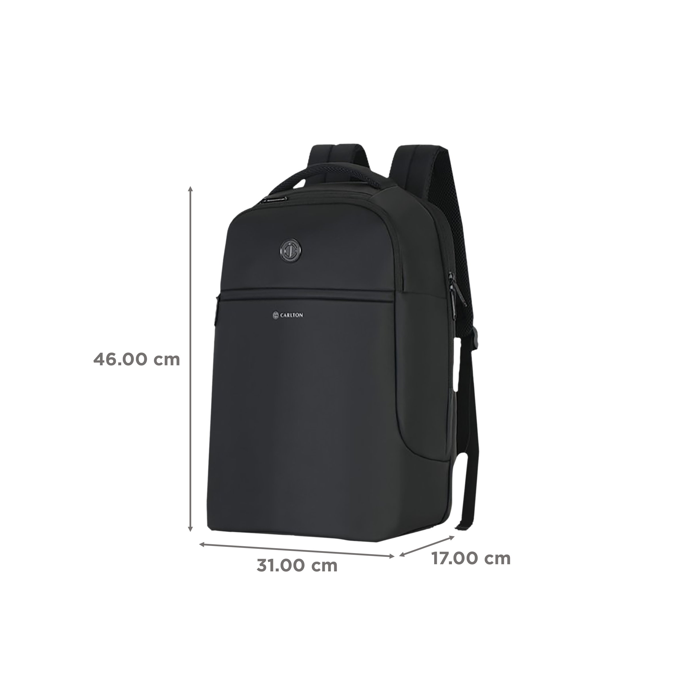 Carlton Dorset 04 Polyester Laptop Backpack for 16 Inch Laptop (24 L, With Rain Cover, Midnight Black) Carlton Dorset 04 Polyester Laptop Backpack for 16 Inch Laptop (24 L, With Rain Cover, Midnight Black)_3