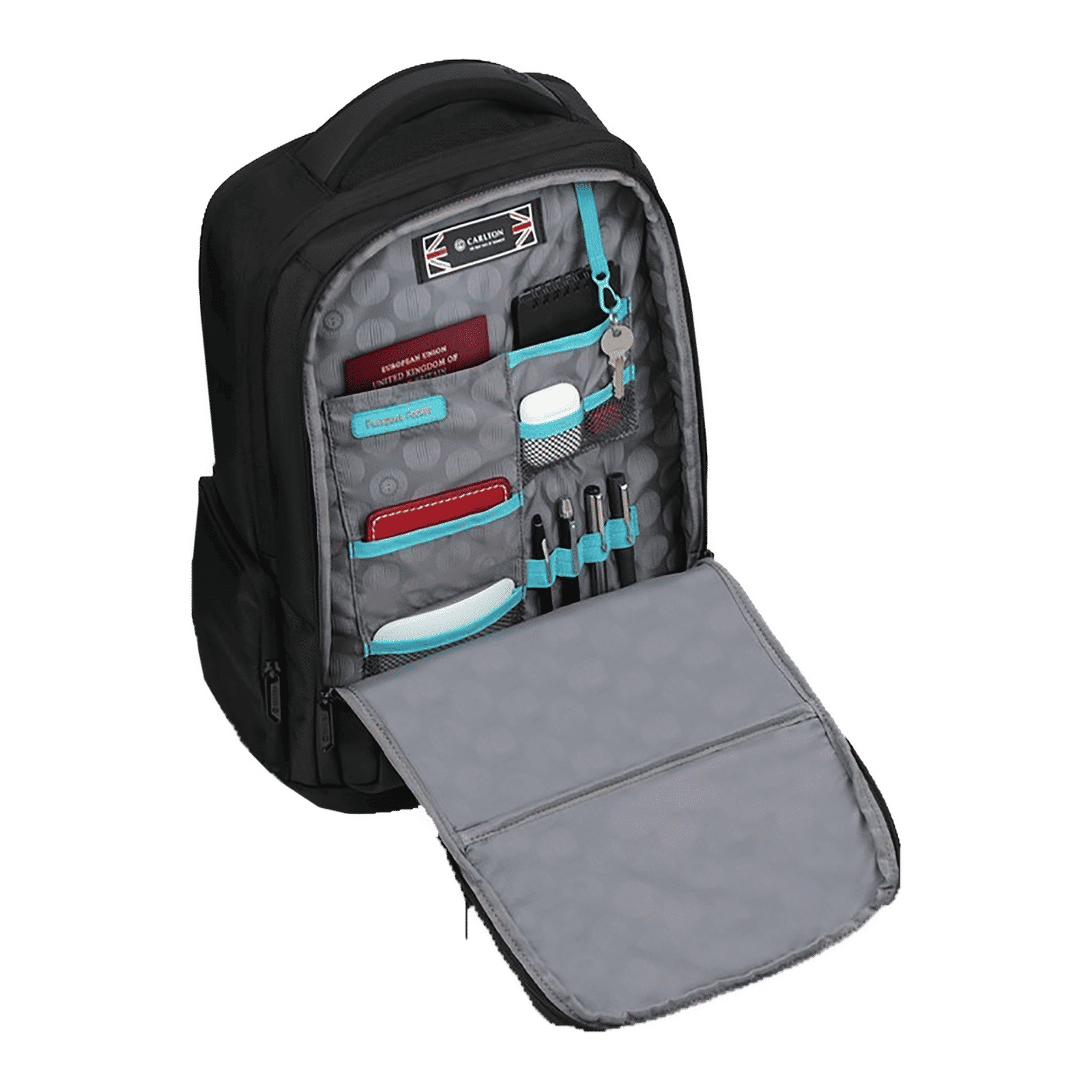 Carlton Dorset 04 Polyester Laptop Backpack for 16 Inch Laptop (24 L, With Rain Cover, Midnight Black) Carlton Dorset 04 Polyester Laptop Backpack for 16 Inch Laptop (24 L, With Rain Cover, Midnight Black)_4