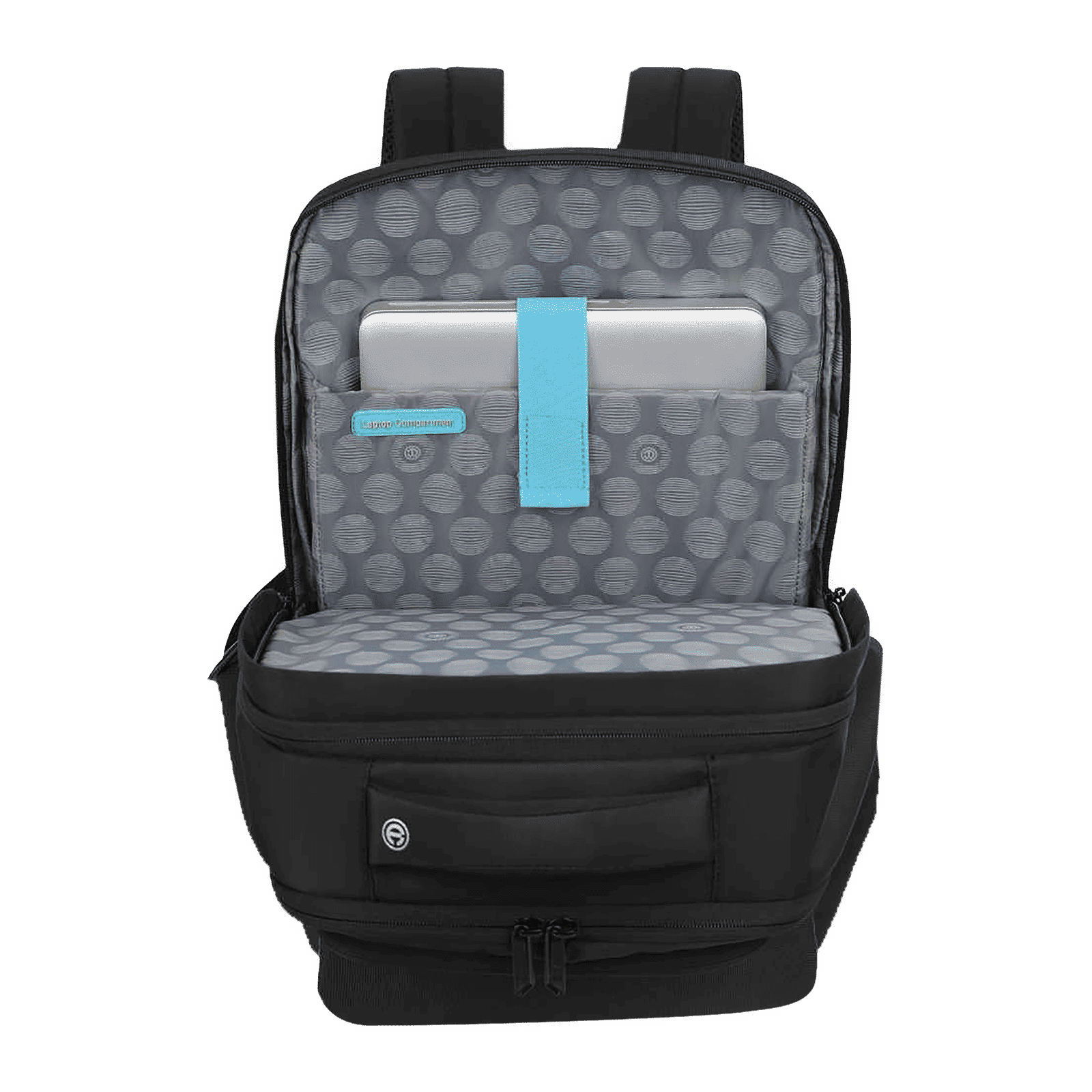 Carlton Dorset 05 Polyester Laptop Backpack for 17 Inch Laptop (28 L, With Rain Cover, Matte Black)_5