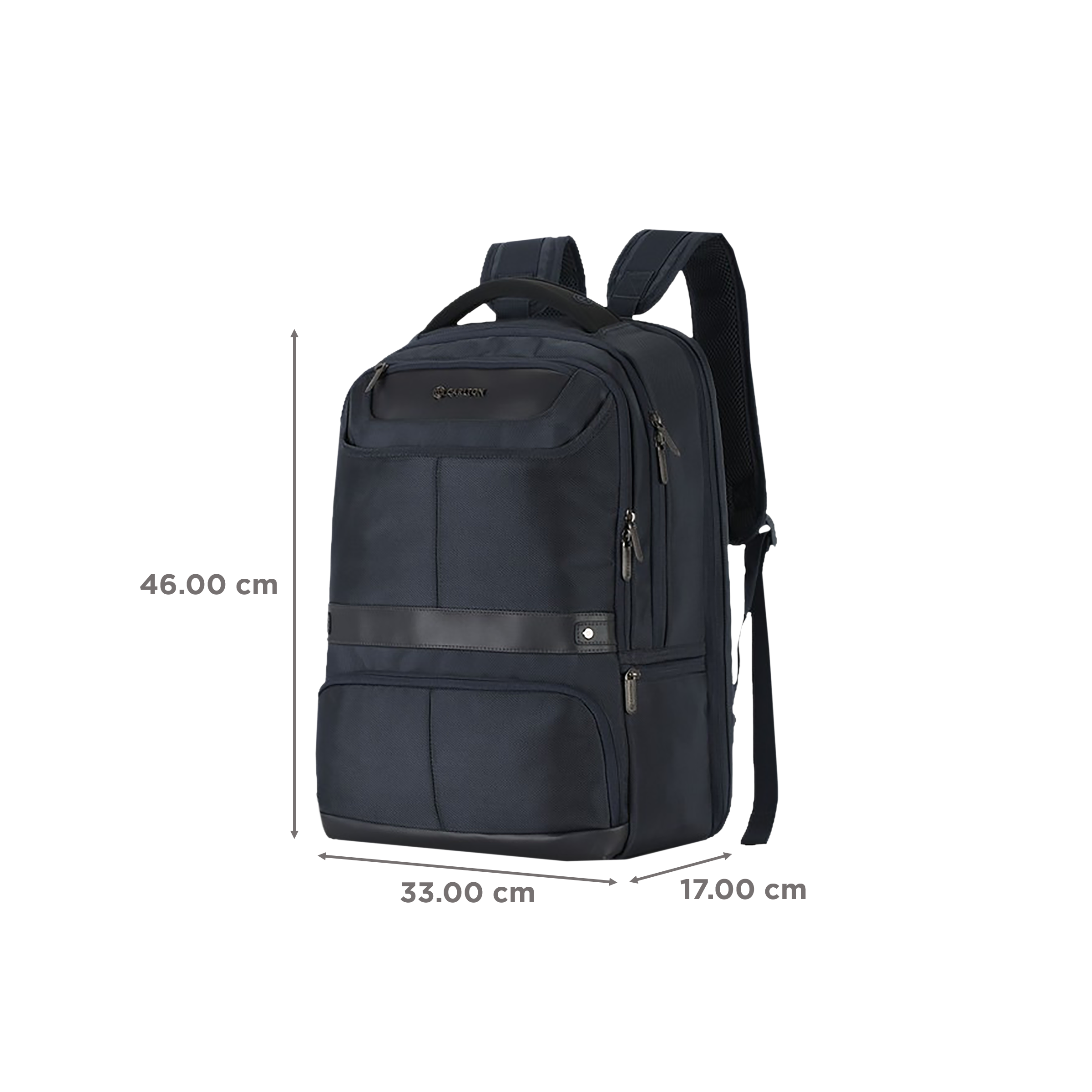 Carlton Hampshire 04 Nylon Laptop Backpack for 16 Inch Laptop (26 L, Ergo Foam Back, Prussian Blue)_3