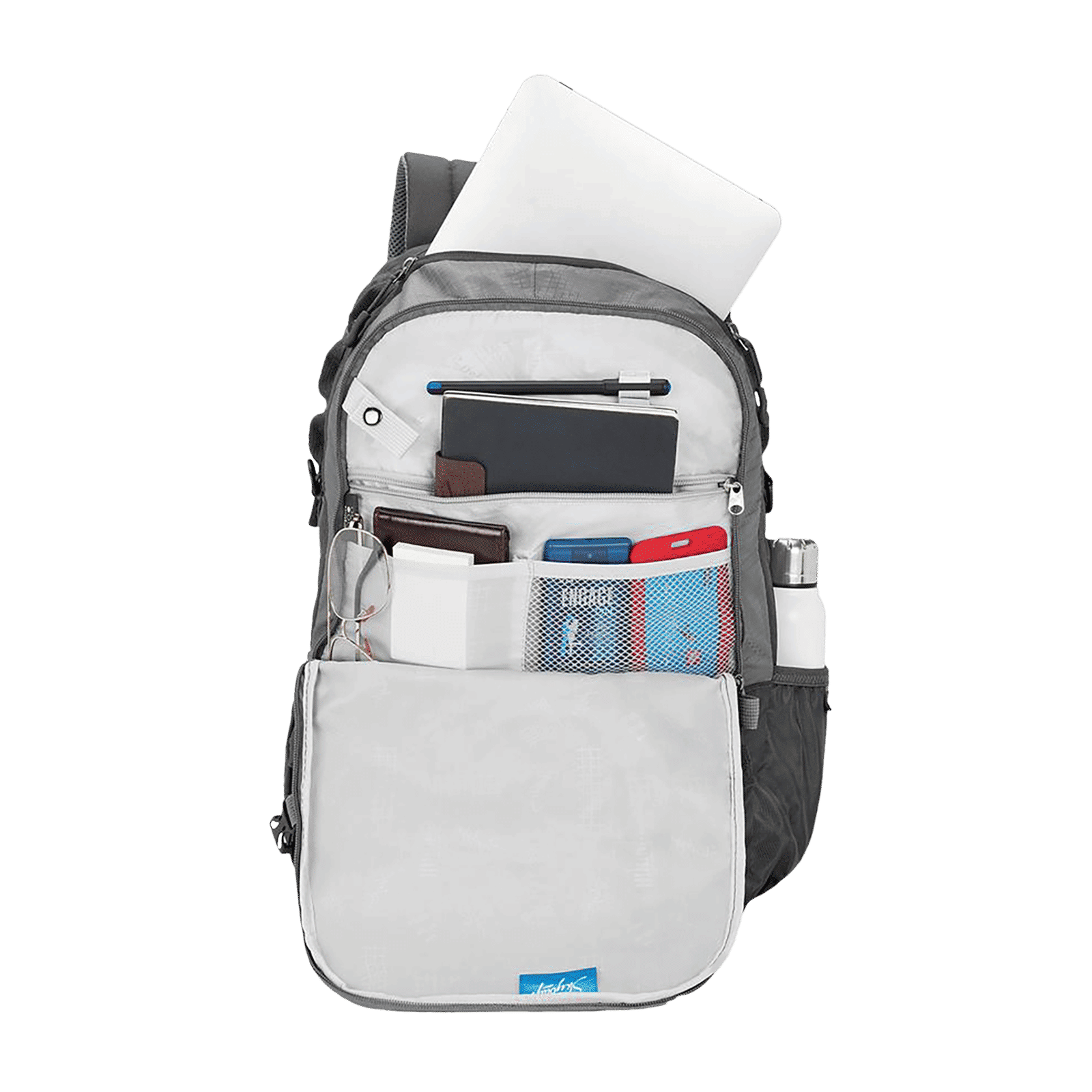 Skybags Campus Plus XL 01 Polyester Laptop Backpack for 17 Inch Laptop (33 L, With Rain Cover, Grey)_5