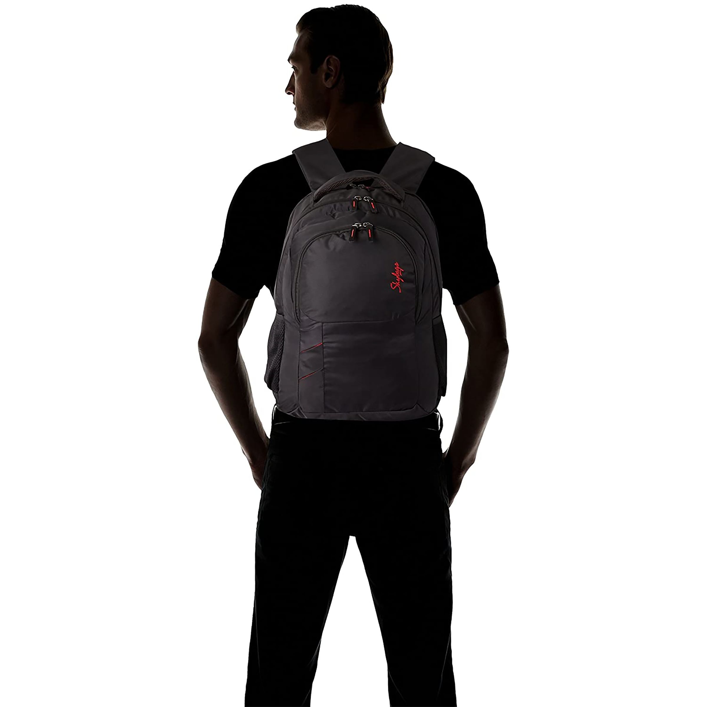 Skybags Fox Polyester Laptop Backpack for 15 Inch Laptop (29 L, Cushion Backstrap, Black)_6