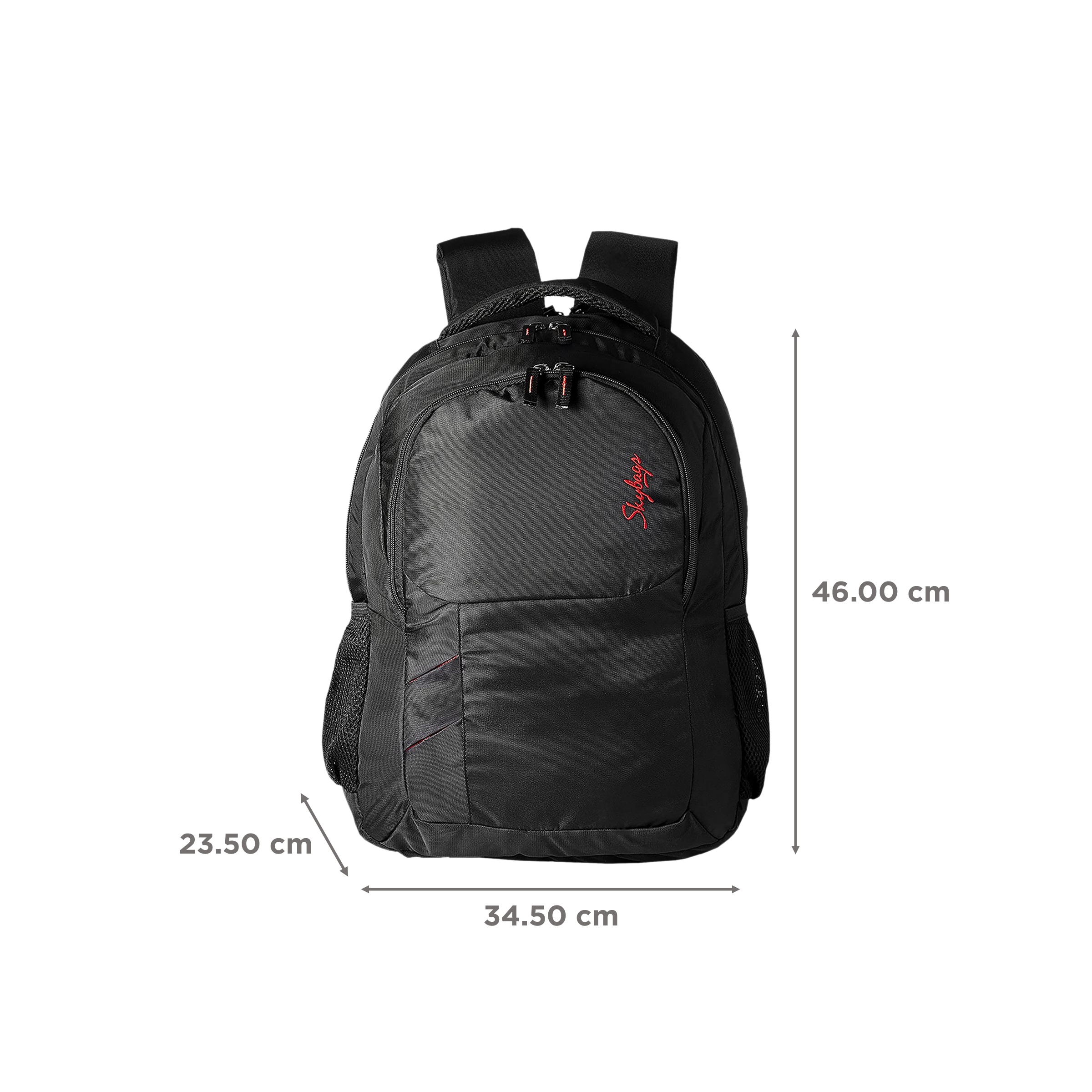 Skybags Fox Polyester Laptop Backpack for 15 Inch Laptop (29 L, Cushion Backstrap, Black)_3