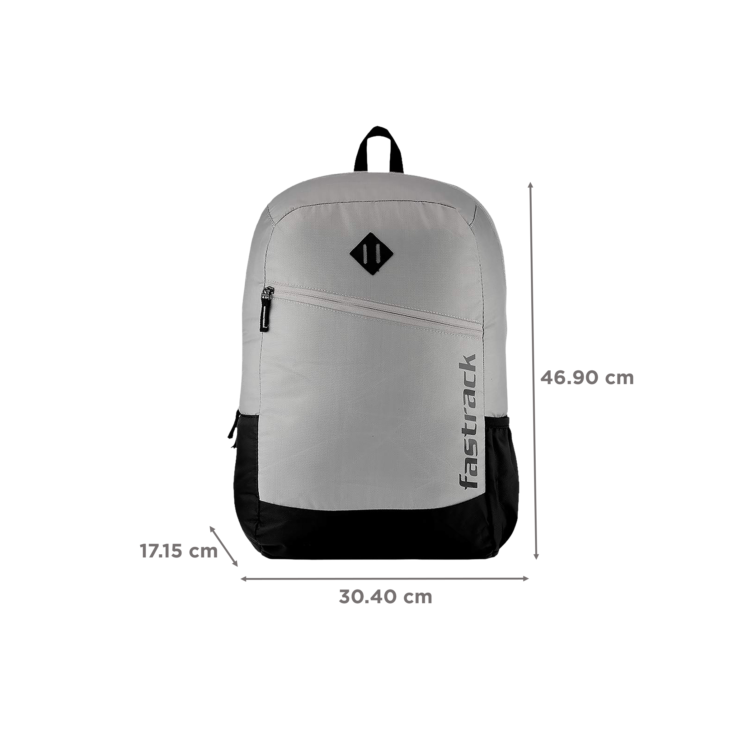 fastrack Polyester Laptop Backpack for 16 Inch Laptop (25 L, Lightweight & Comfortable, Grey)_3