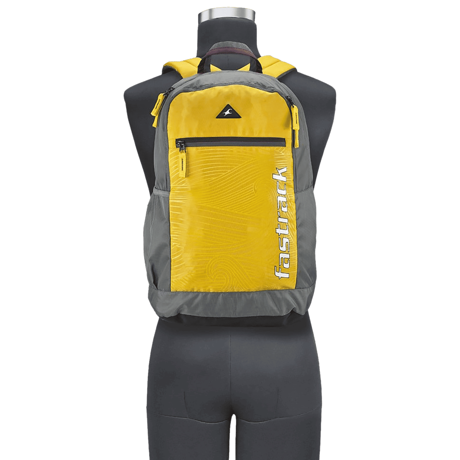 fastrack Scamper Ergolight Polyester Laptop Backpack for 16 Inch Laptop (25 L, Lightweight, Mustard)_8