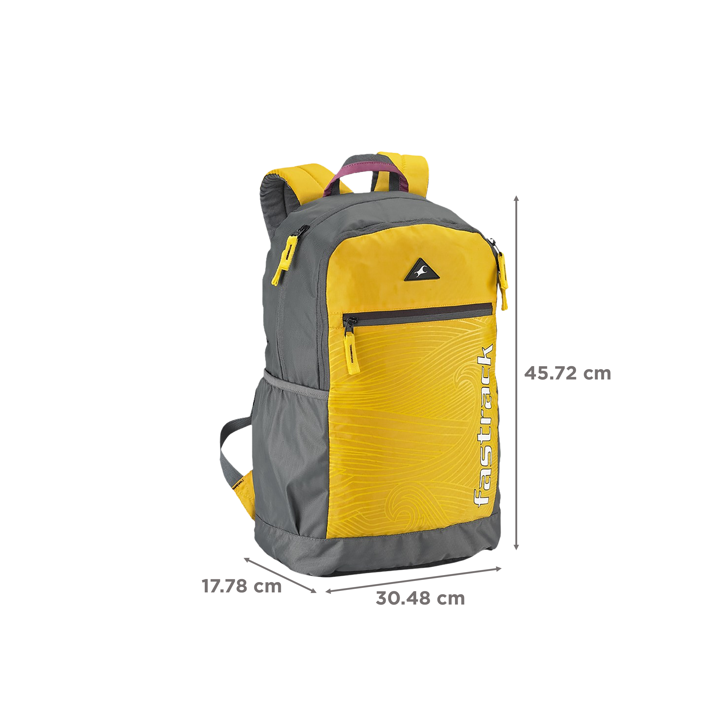 fastrack Scamper Ergolight Polyester Laptop Backpack for 16 Inch Laptop (25 L, Lightweight, Mustard)_3