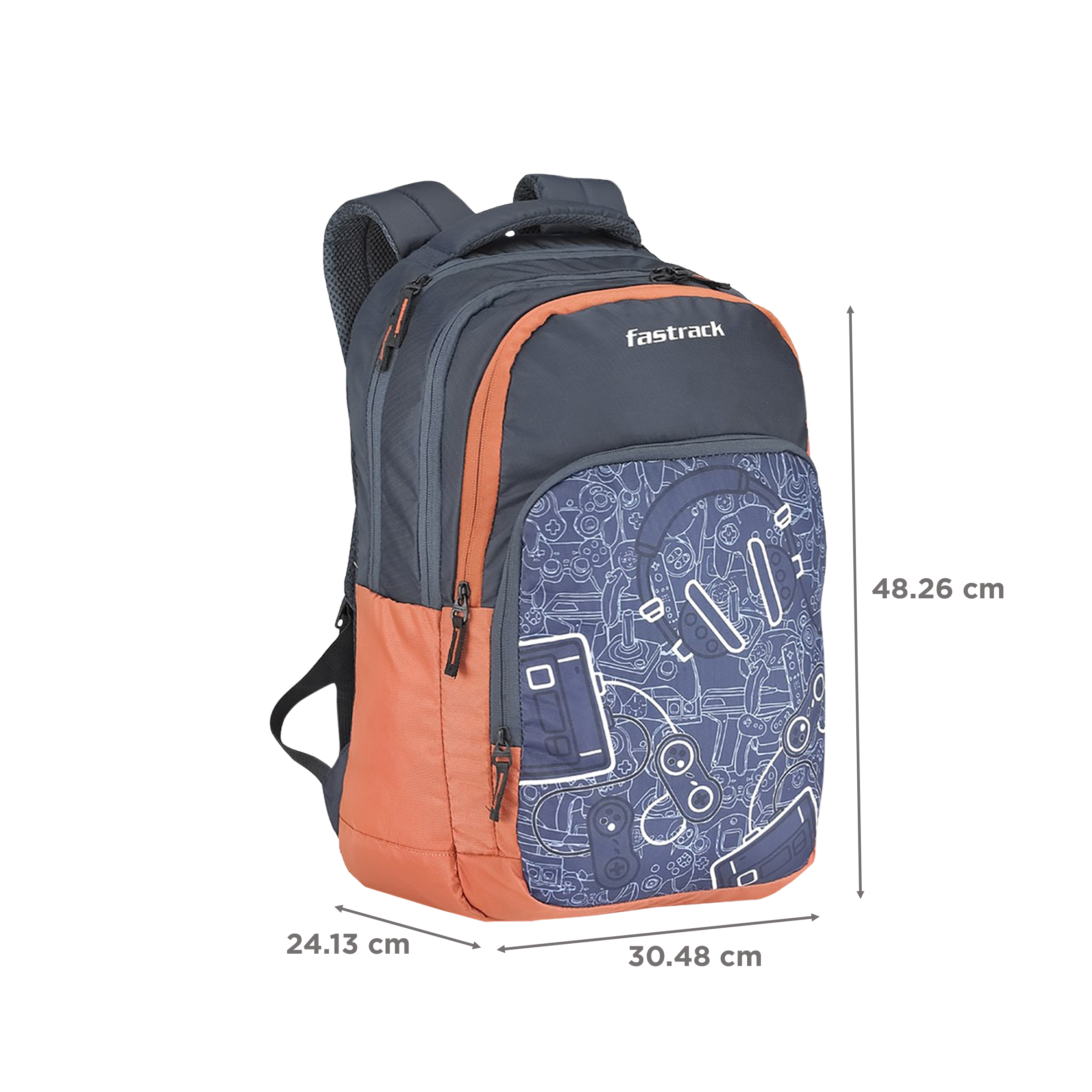 fastrack Alpha Ergolight Polyester Laptop Backpack for 16 Inch Laptop (35 L, Lightweight, Dark Blue)_3