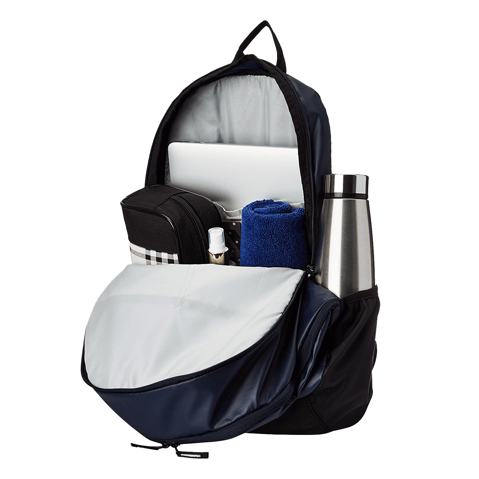 fastrack Fleek Ergolight Polyester Laptop Backpack for 15 Inch Laptop (30 L, Lightweight, Blue)_4