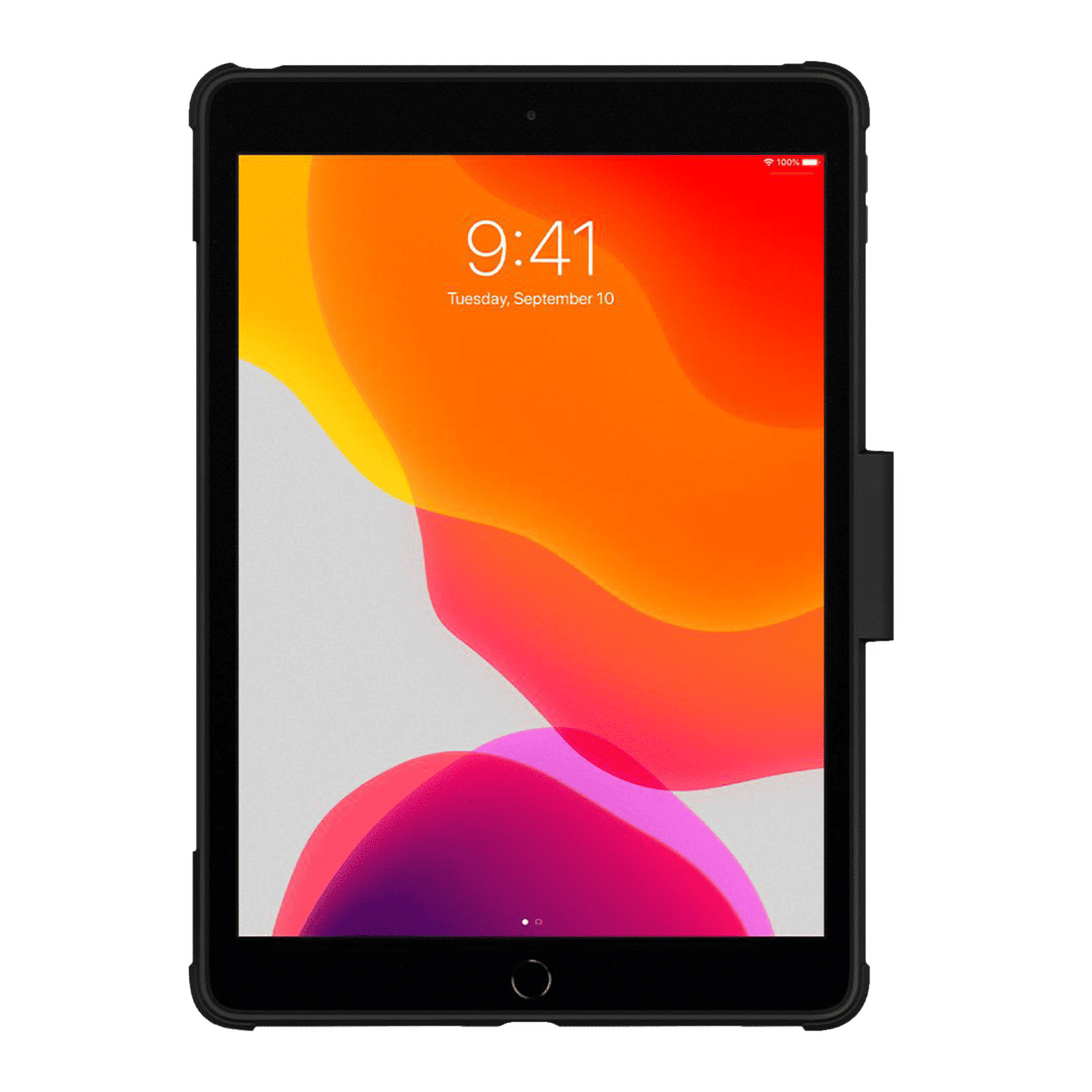 Spigen Rugged Armor Pro Polyurethane Leather, TPU Flip Cover for Apple iPad (9th, 8th & 7th Gen) (Built-in Kickstand, Black)_18