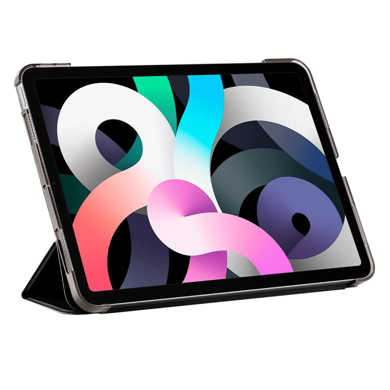 Spigen Smart Fold Polycarbonate, TPU Flip Cover for Apple iPad Air (4th & 5th Gen) (Scratch Protection, Black)_8