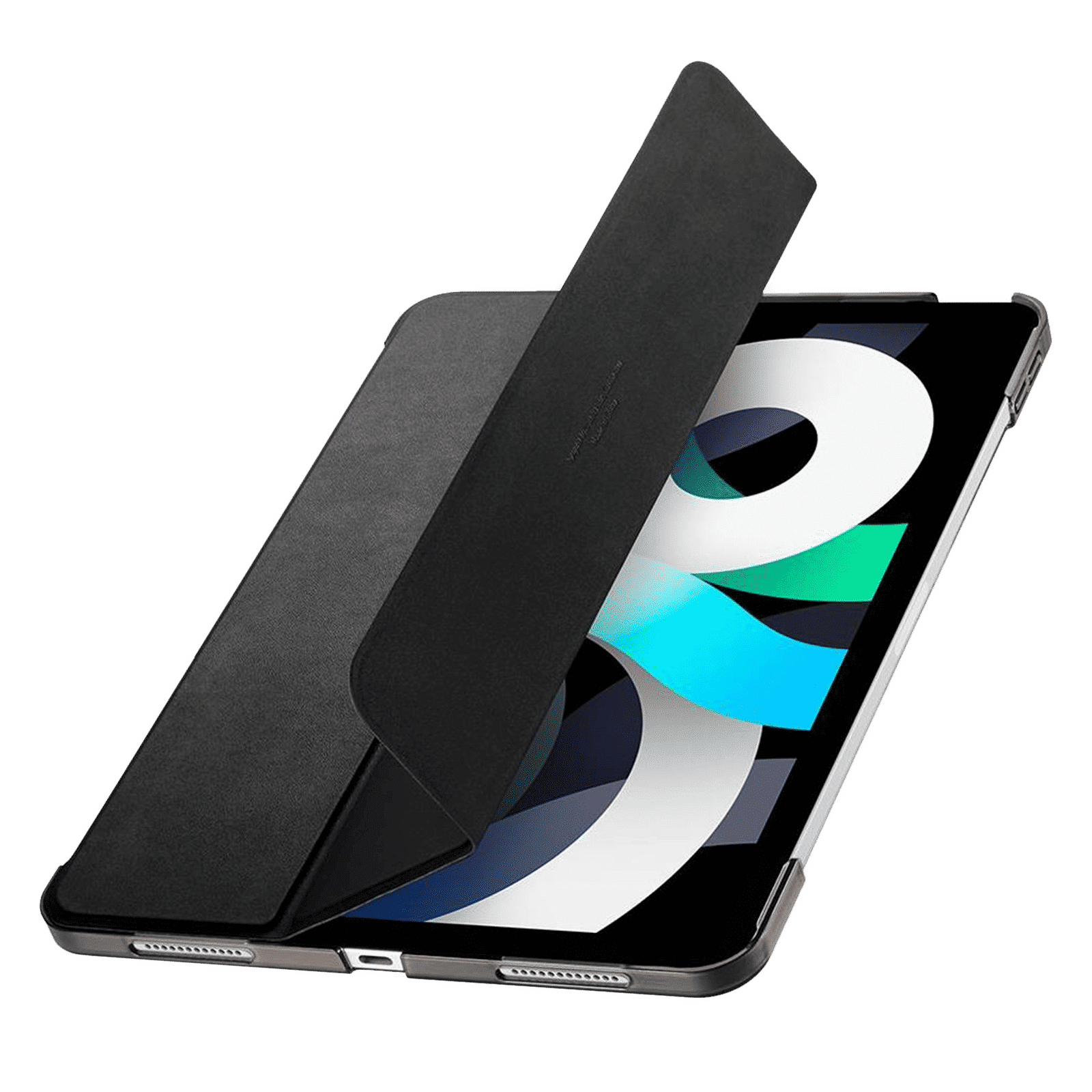 Spigen Smart Fold Polycarbonate, TPU Flip Cover for Apple iPad Air (4th & 5th Gen) (Scratch Protection, Black)_3