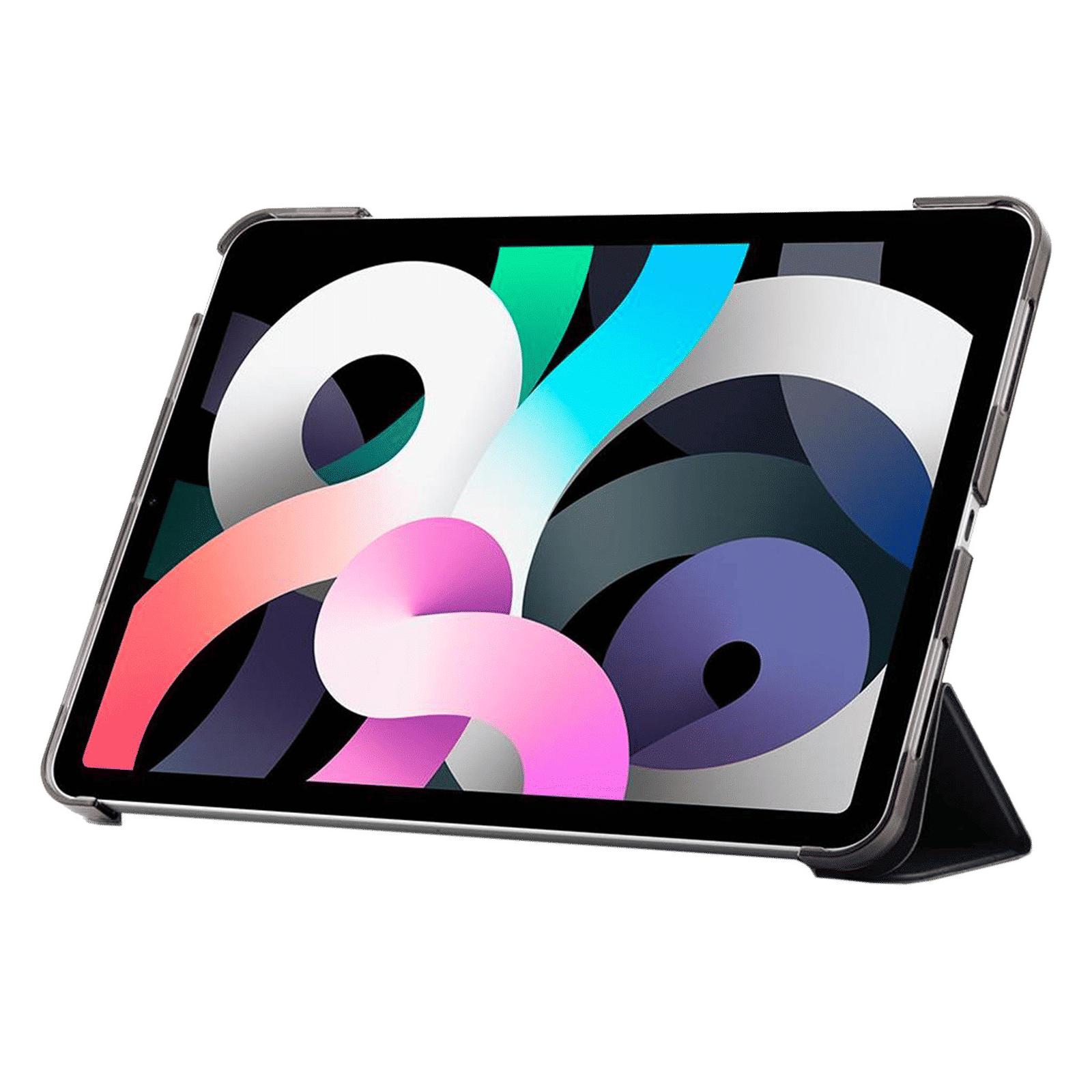 Spigen Smart Fold Polycarbonate, TPU Flip Cover for Apple iPad Air (4th & 5th Gen) (Scratch Protection, Black)_5