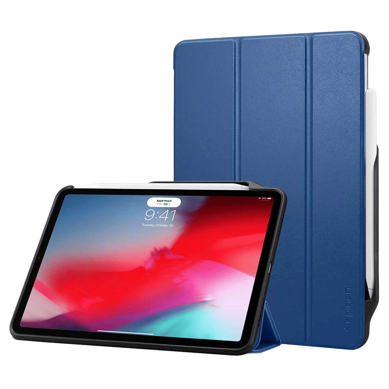 Spigen Smart Fold 2 Polycarbonate, TPU Flip Cover for Apple iPad Pro (Built-in Pen Slot, Blue)_1