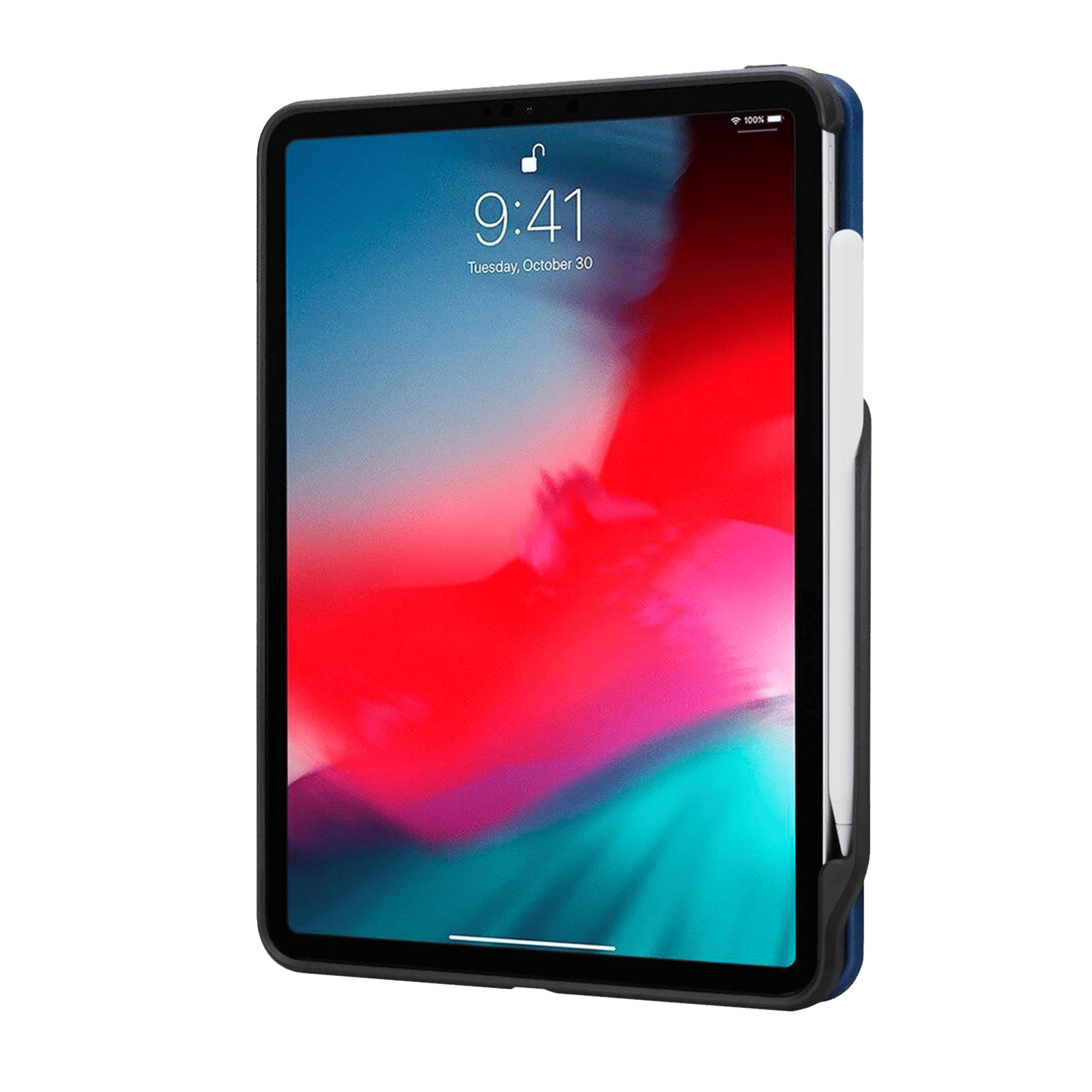 Spigen Smart Fold 2 Polycarbonate, TPU Flip Cover for Apple iPad Pro (Built-in Pen Slot, Blue)_5