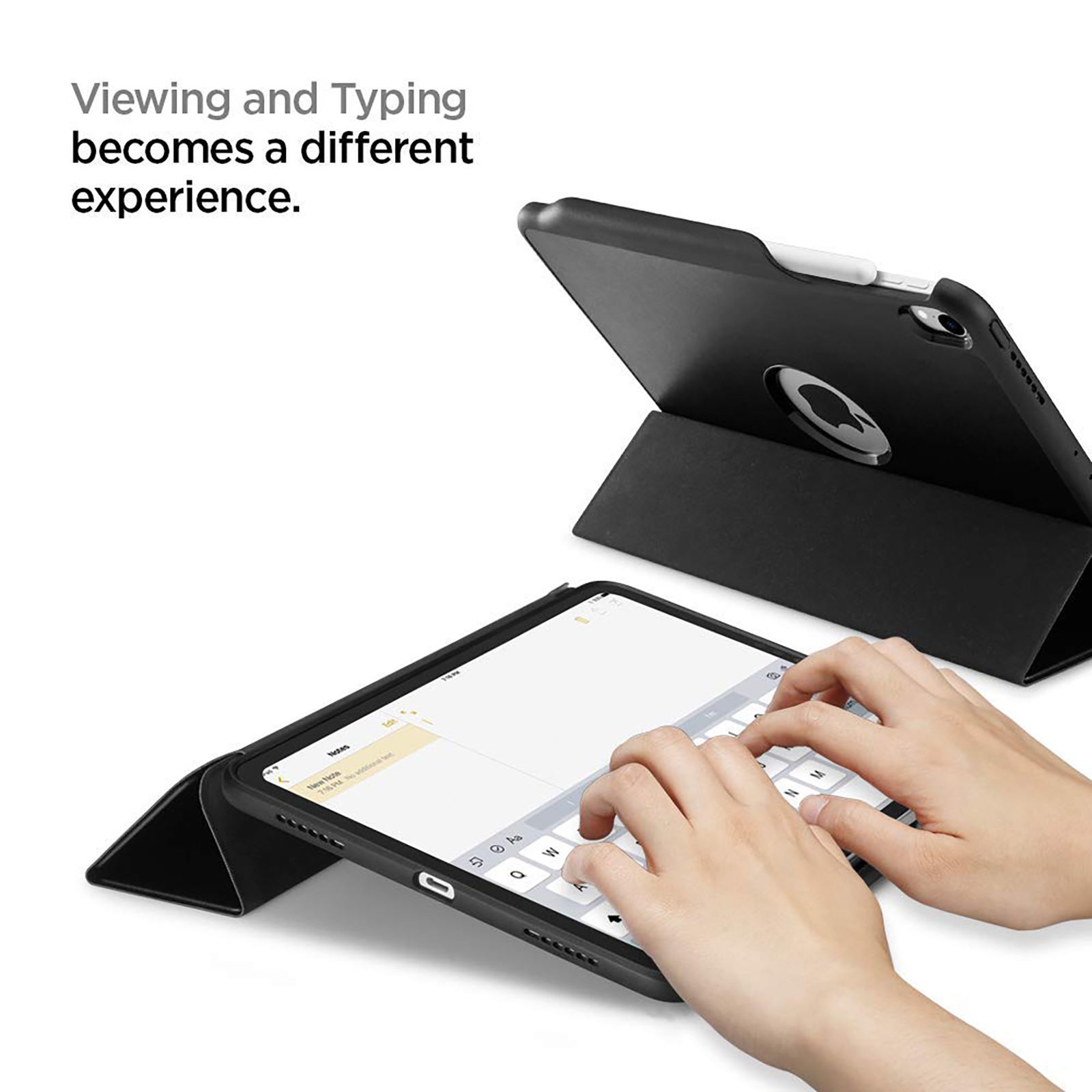 Spigen Smart Fold 2 Polycarbonate, TPU Flip Cover for Apple iPad Pro (Built-in Pen Slot, Black)_11