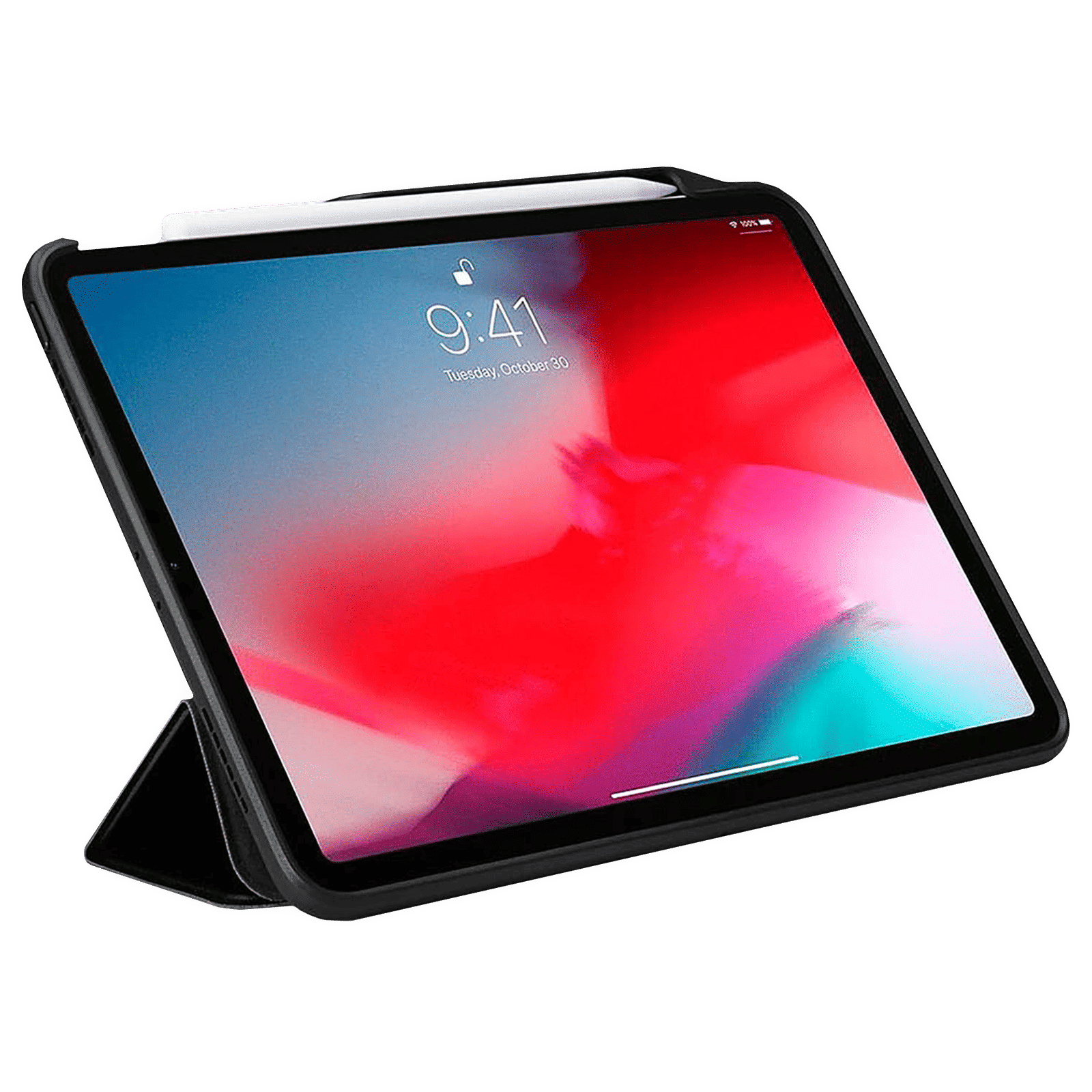 Spigen Smart Fold 2 Polycarbonate, TPU Flip Cover for Apple iPad Pro (Built-in Pen Slot, Black)_3