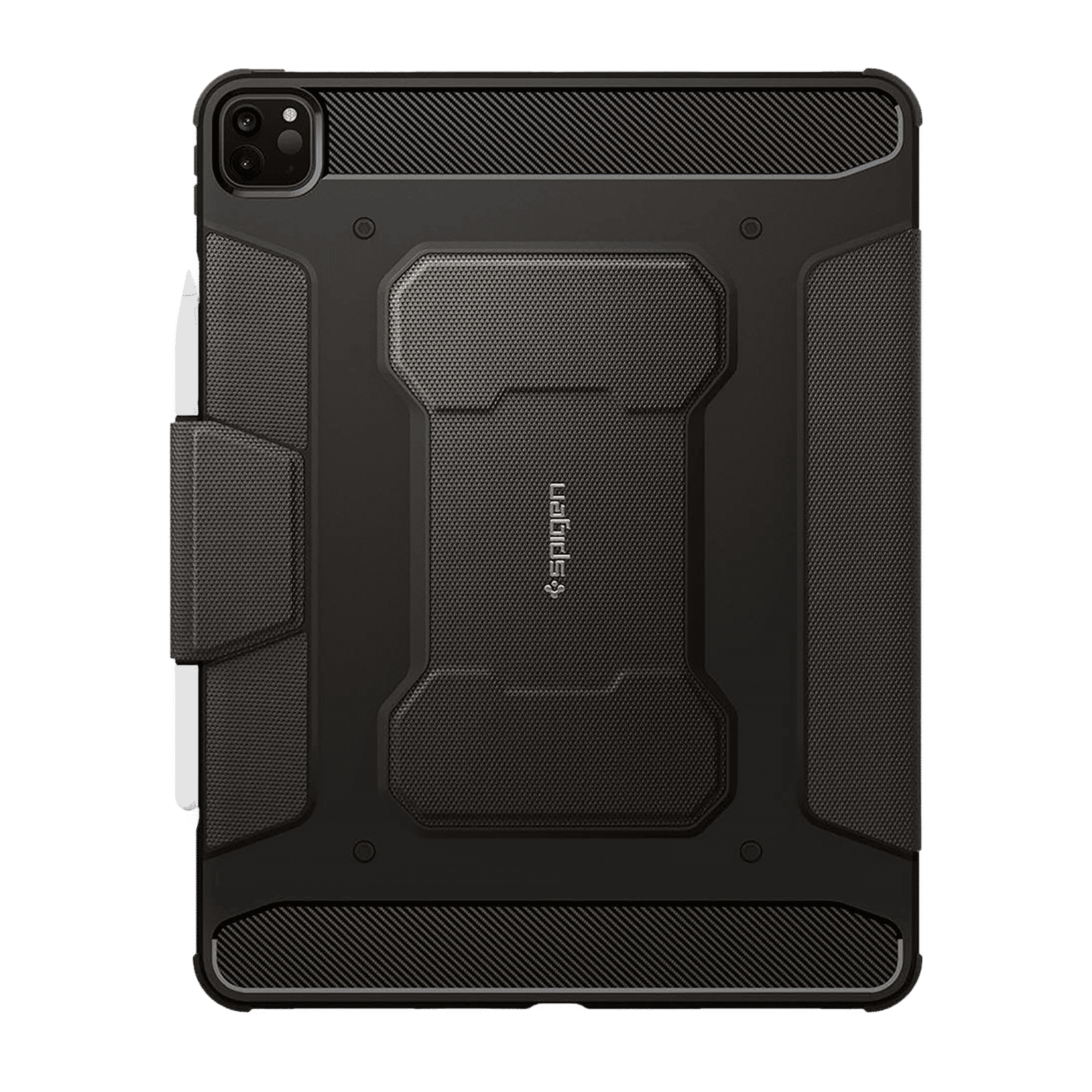 Spigen Rugged Armor Pro Polyurethane Leather, TPU Flip Cover for Apple iPad Pro (Built-in Kickstand, Gunmetal)_8