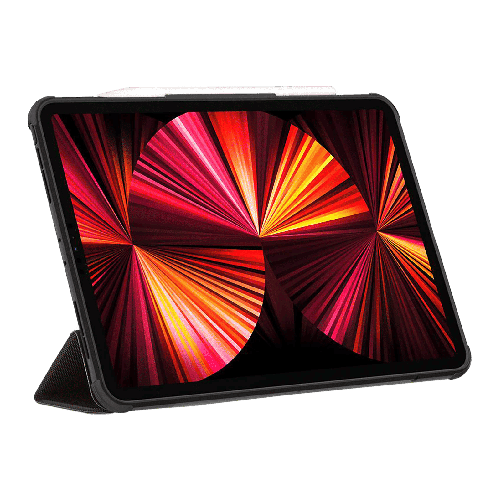 Spigen Rugged Armor Pro Polyurethane Leather, TPU Flip Cover for Apple iPad Pro (Built-in Kickstand, Gunmetal)_5