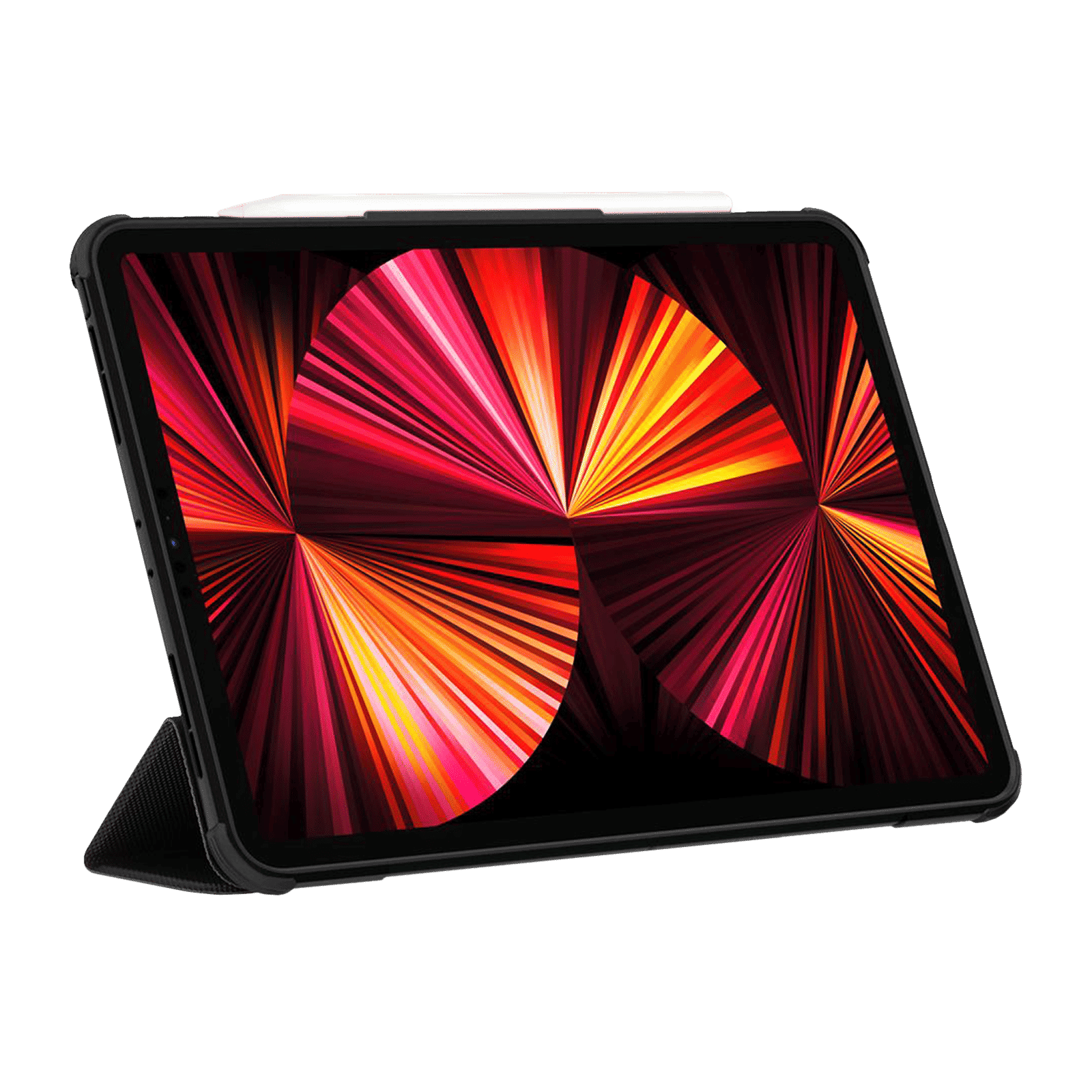 Spigen Rugged Armor Pro Polyurethane Leather, TPU Flip Cover for Apple iPad Pro (Built-in Kickstand, Black)_5