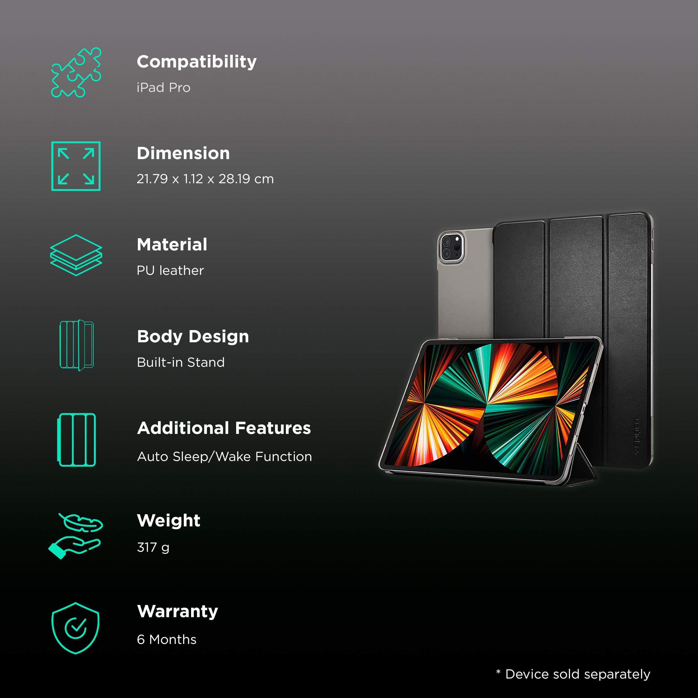 Vaku SALERO Mini Canvas Polyester Pouch for 9 to 11 Inch Tablets (Water Resistant, Green)_2