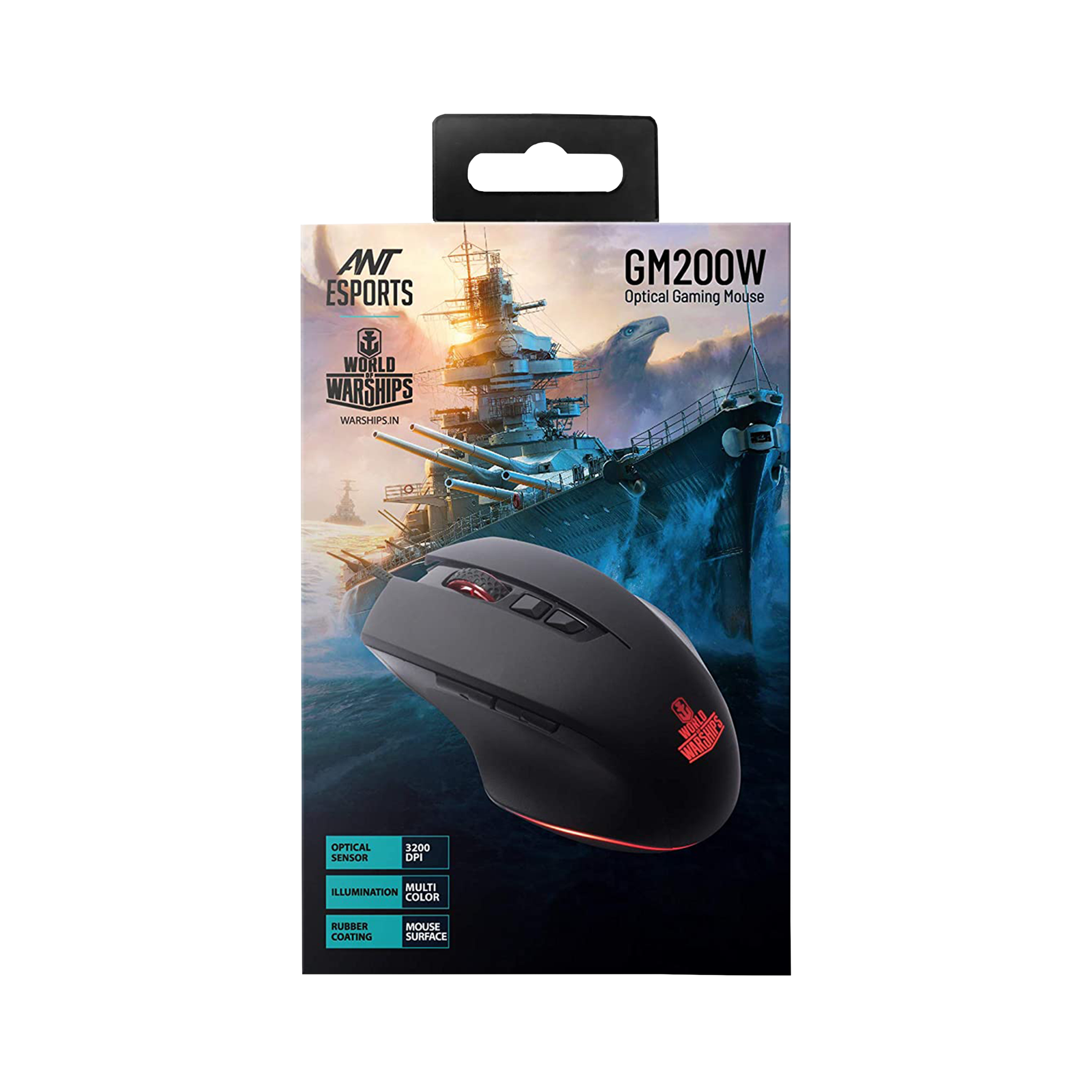 ANT ESPORTS GM200W Wired Optical Gaming Mouse (3200 DPI Adjustable, Ergonomic Design, Black)_9