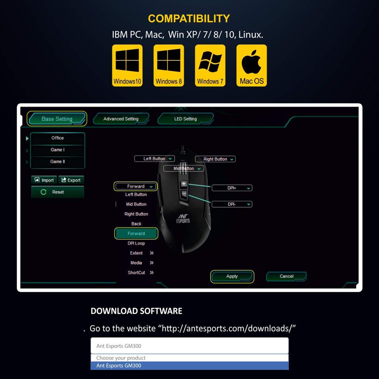 ANT ESPORTS GM300 Wired Optical Gaming Mouse (4800 DPI Adjustable, Ergonomic Design, Black)_8