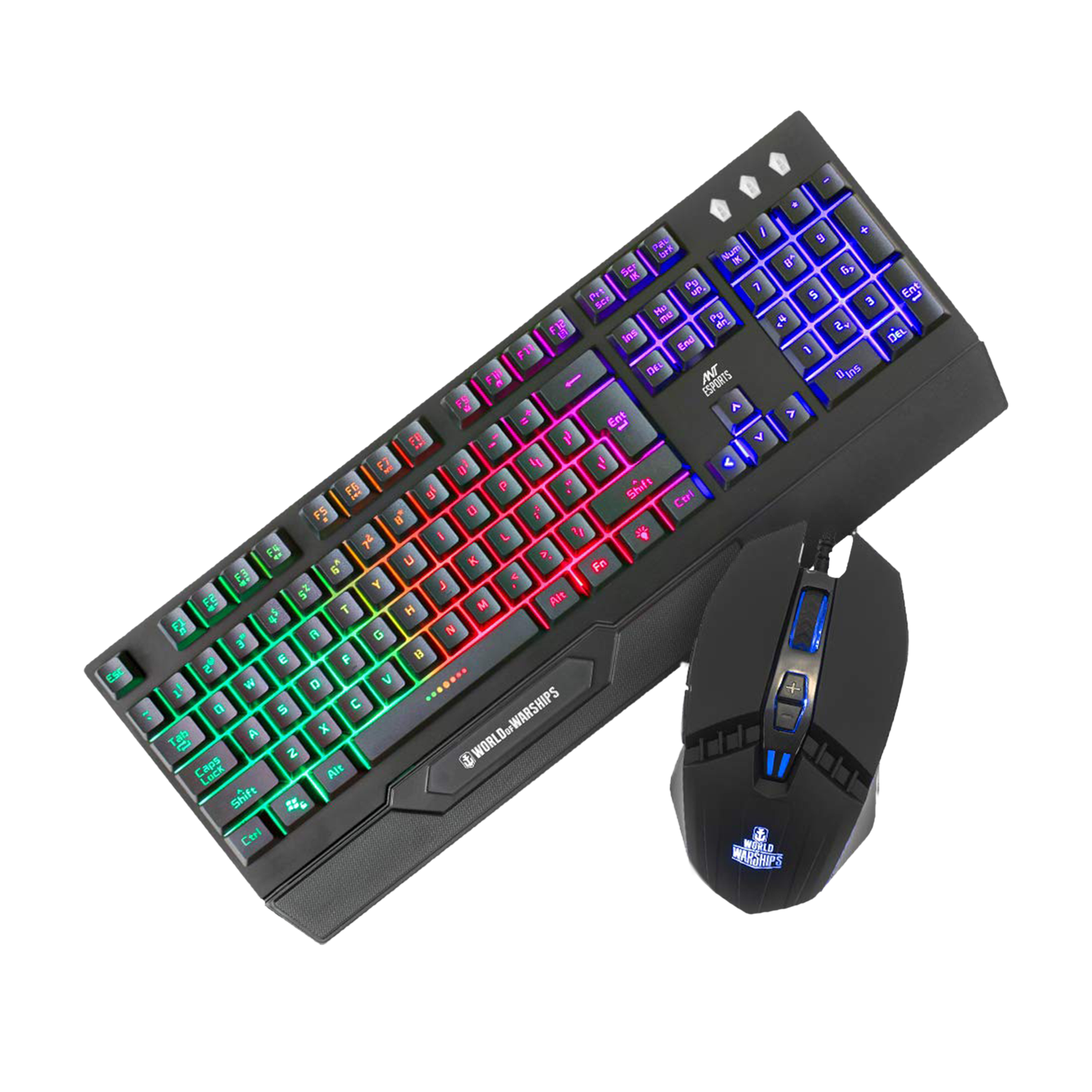 ANT ESPORTS KM500W Wired Gaming Keyboard & Mouse Combo (3200 DPI Adjustable, Rainbow LED Backlit, Black)_1