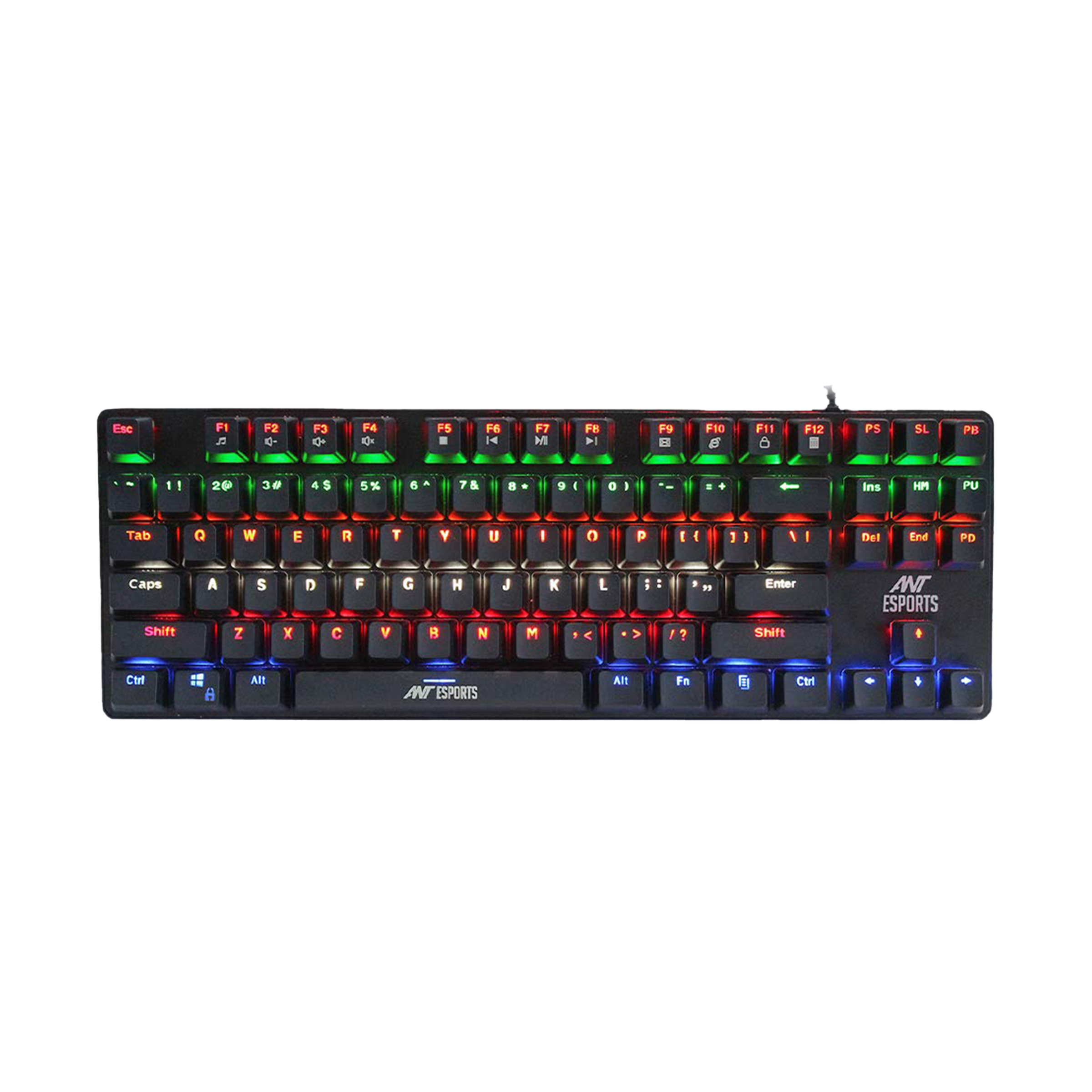 ANT ESPORTS MK1000 TKL Wired Gaming Keyboard with Backlit Keys (Anti Ghosting Keys, Black)_1
