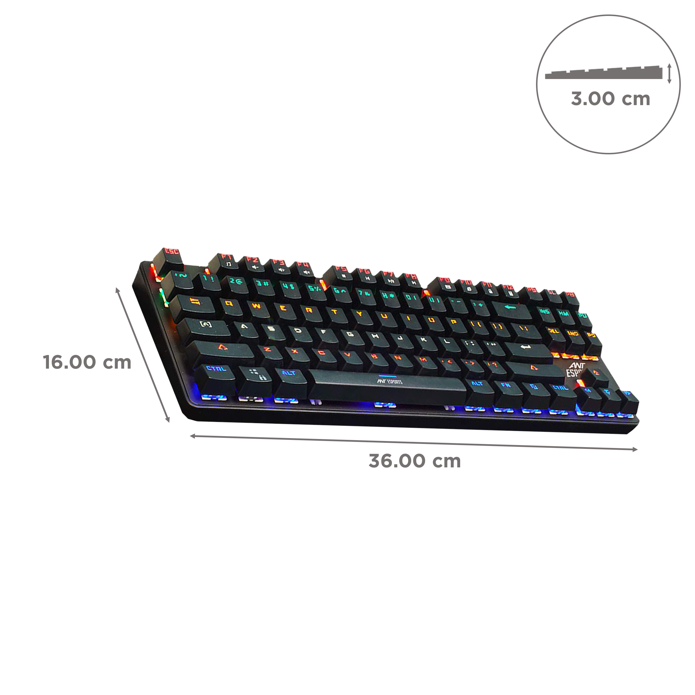 ANT ESPORTS MK1000 TKL Wired Gaming Keyboard with Backlit Keys (Anti Ghosting Keys, Black)_3
