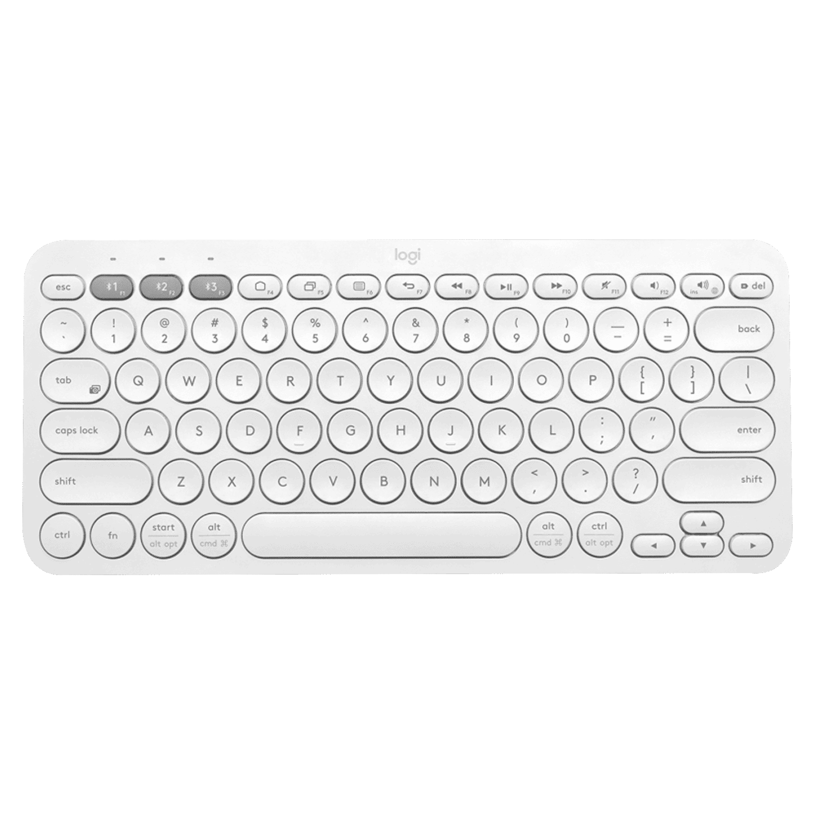 logitech K380 Bluetooth 3.0 Wireless Keyboard with Multi Device Connectivity (Low Profile Scissor Keys, Off-White)_1