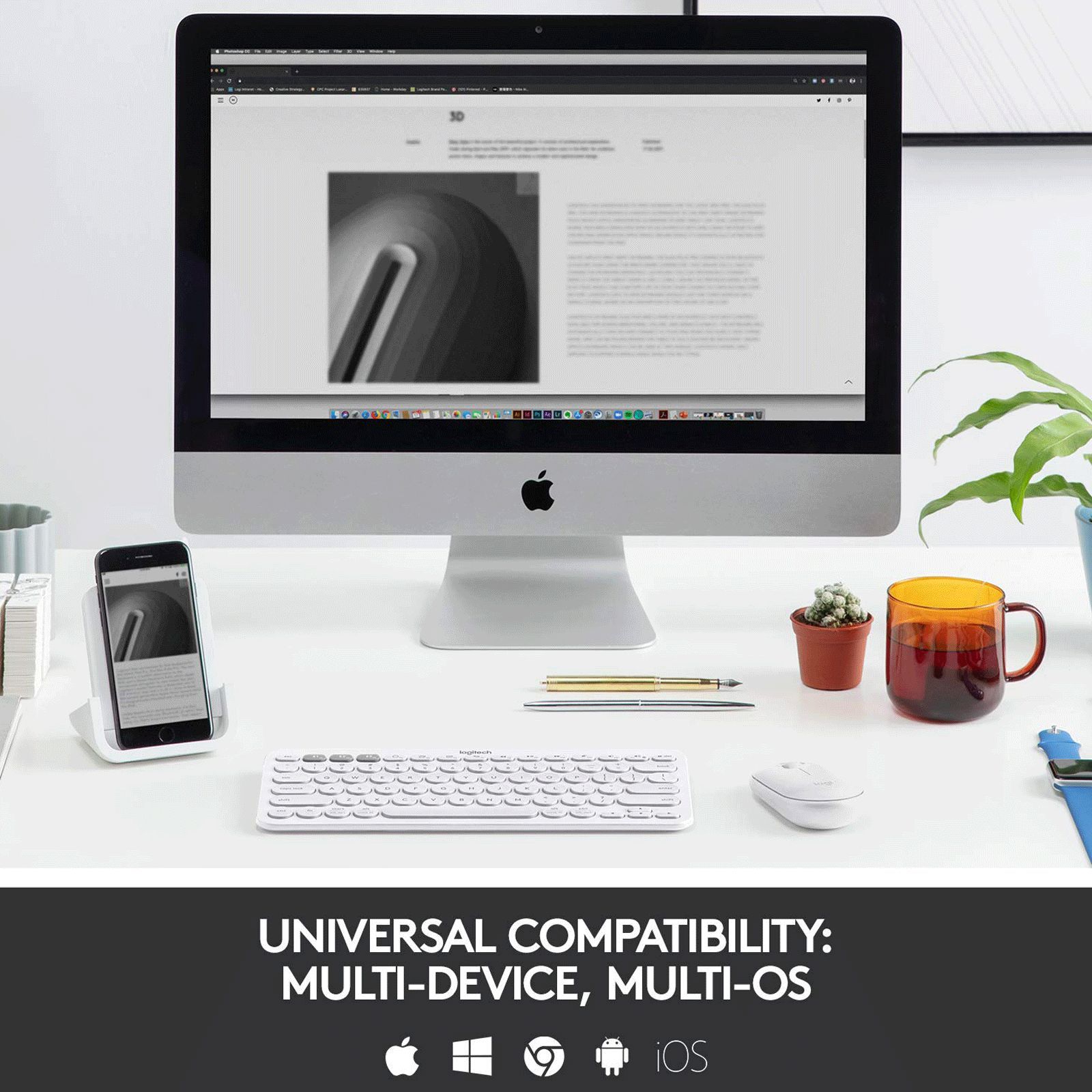 logitech K380 Bluetooth 3.0 Wireless Keyboard with Multi Device Connectivity (Low Profile Scissor Keys, Off-White)_7