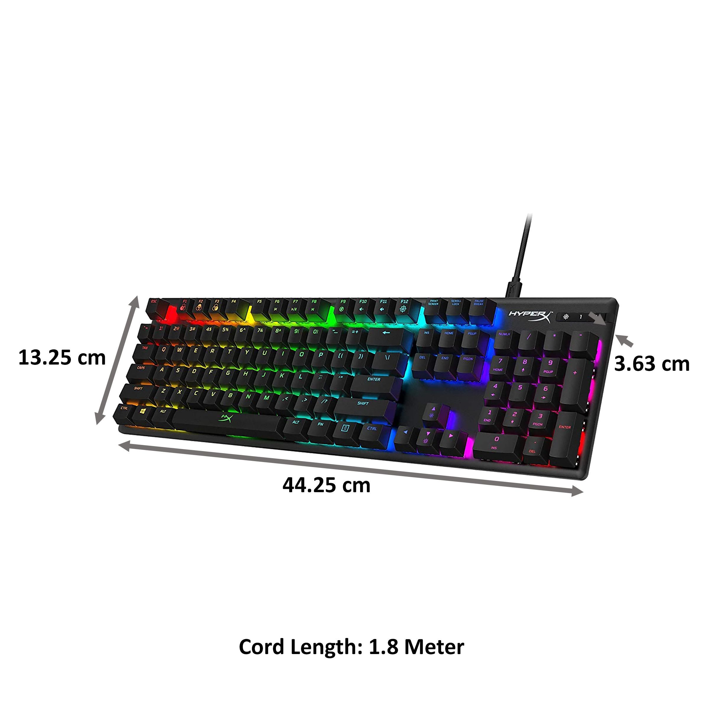 HyperX Alloy Origins Wired Gaming Keyboard (Detachable (Type-C) Cable, HX-KB6RDX-US, HyperX Blue Switch) HyperX Alloy Origins Wired Gaming Keyboard (Detachable (Type-C) Cable, HX-KB6RDX-US, HyperX Blue Switch)_2
