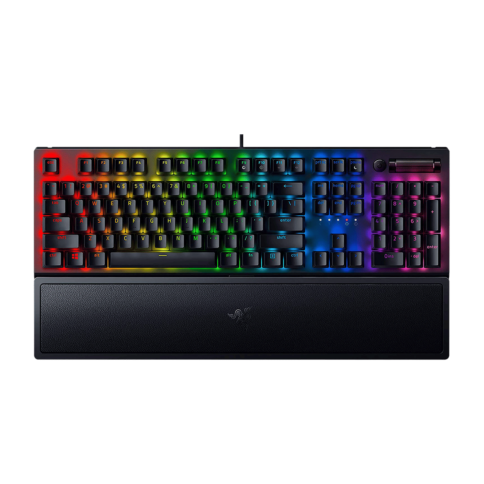 RAZER BlackWidow V3 Wired Gaming Keyboard with Backlit Keys (Ergonomic Wrist Rest, Black)_1