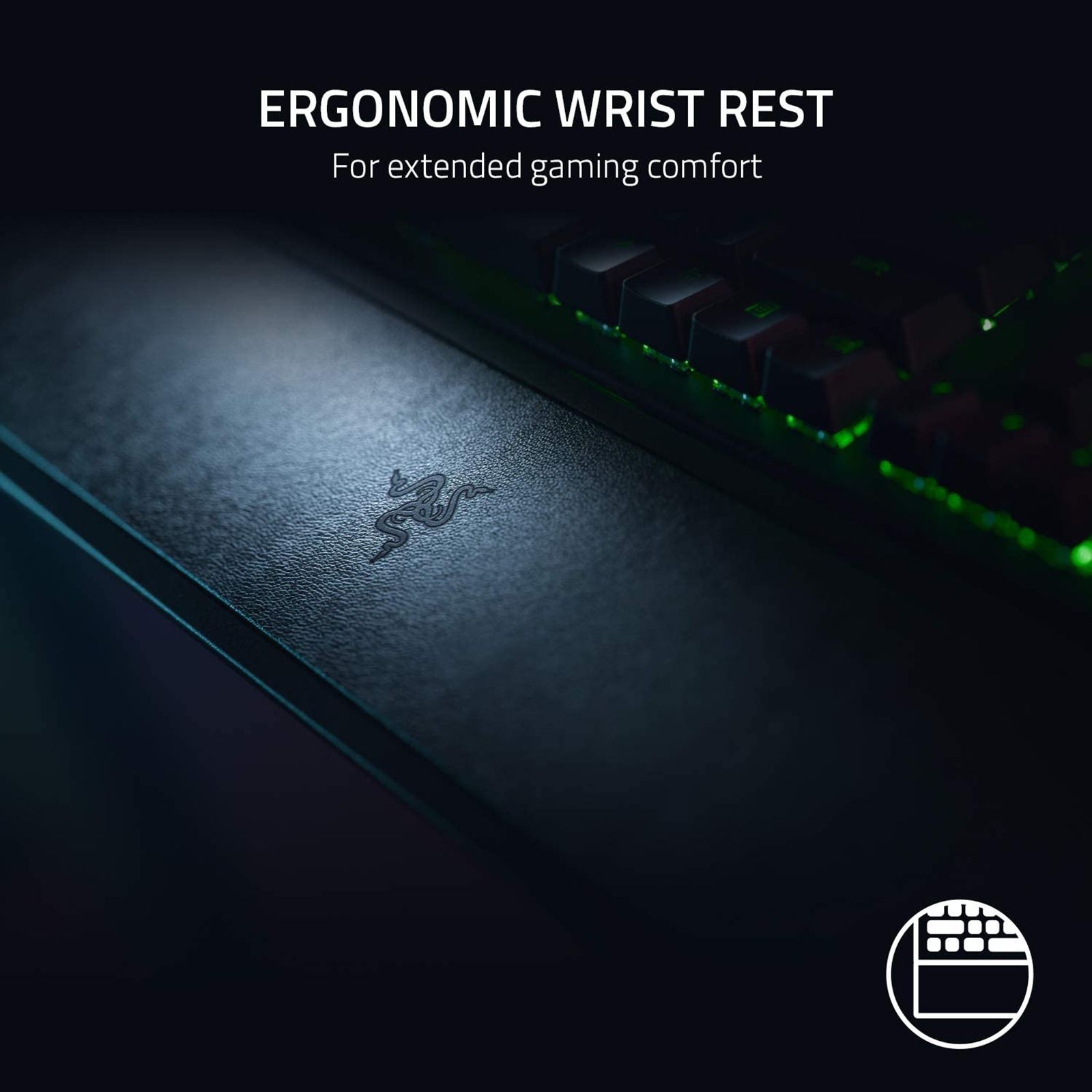 RAZER BlackWidow V3 Wired Gaming Keyboard with Backlit Keys (Ergonomic Wrist Rest, Black)_7