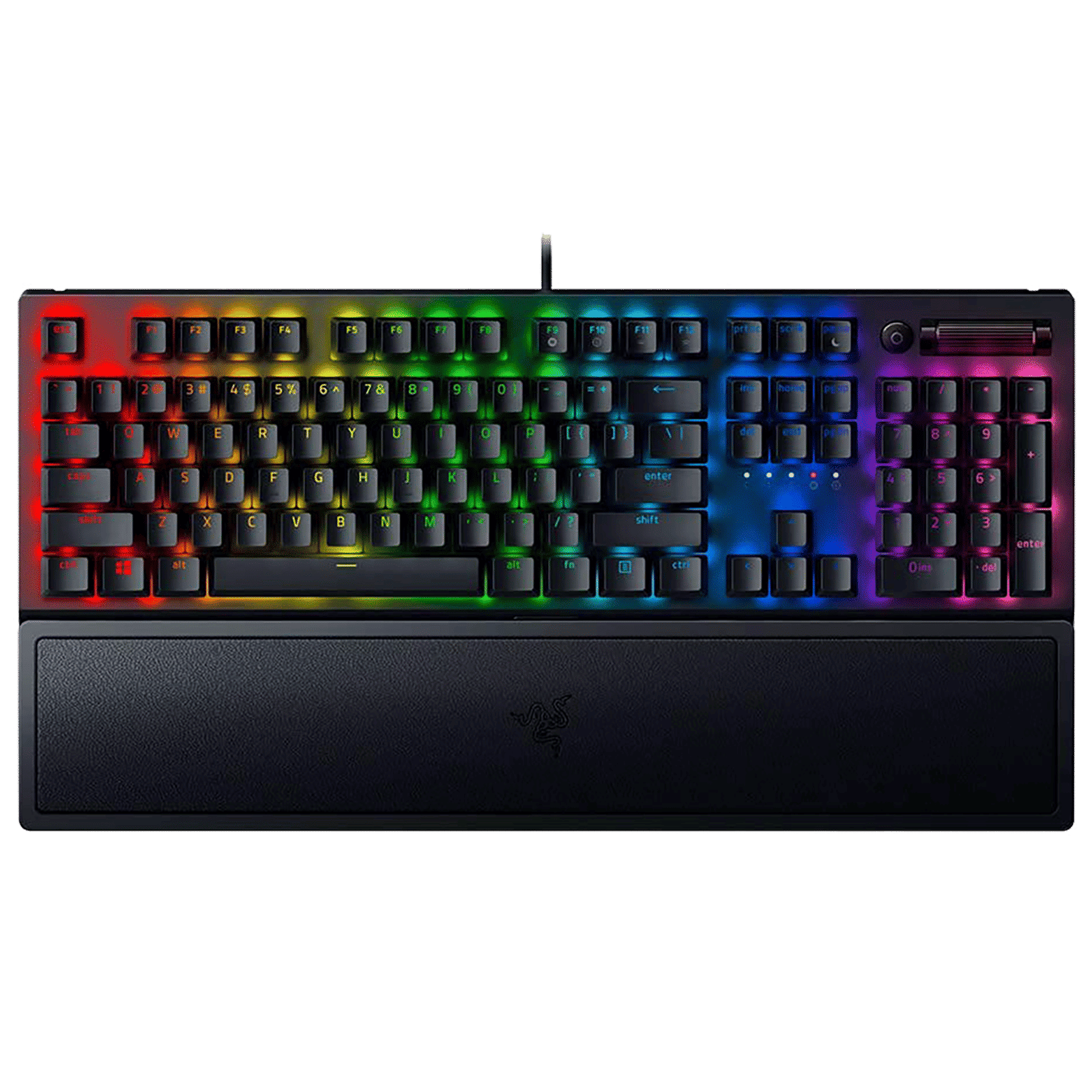 RAZER BlackWidow V3 Wired Gaming Keyboard with Backlit Keys (Ergonomic Wrist Rest, Black)_1