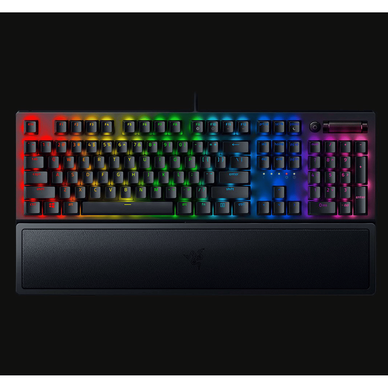 RAZER BlackWidow V3 Wired Gaming Keyboard with Backlit Keys (Ergonomic Wrist Rest, Black)_10