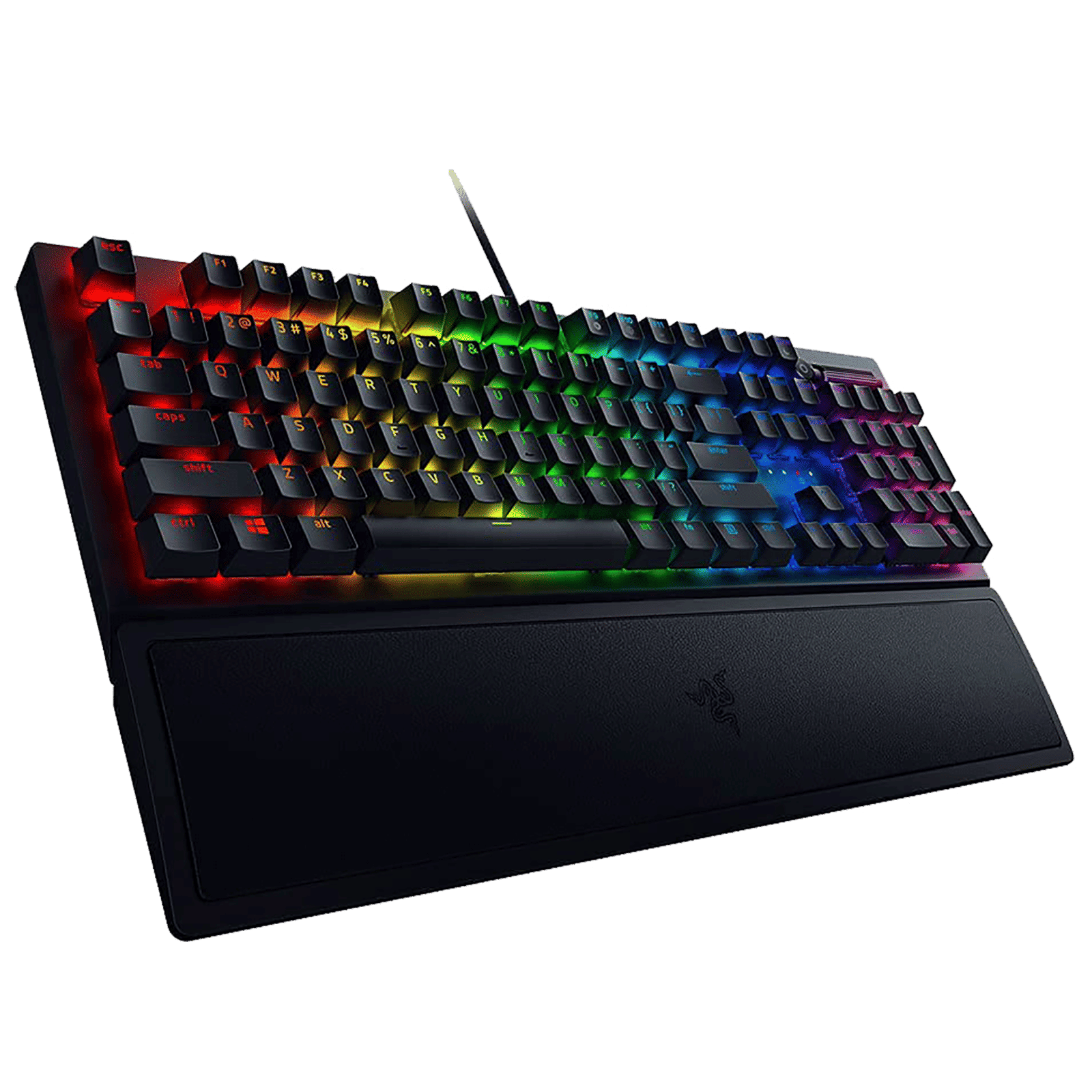 RAZER BlackWidow V3 Wired Gaming Keyboard with Backlit Keys (Ergonomic Wrist Rest, Black)_12