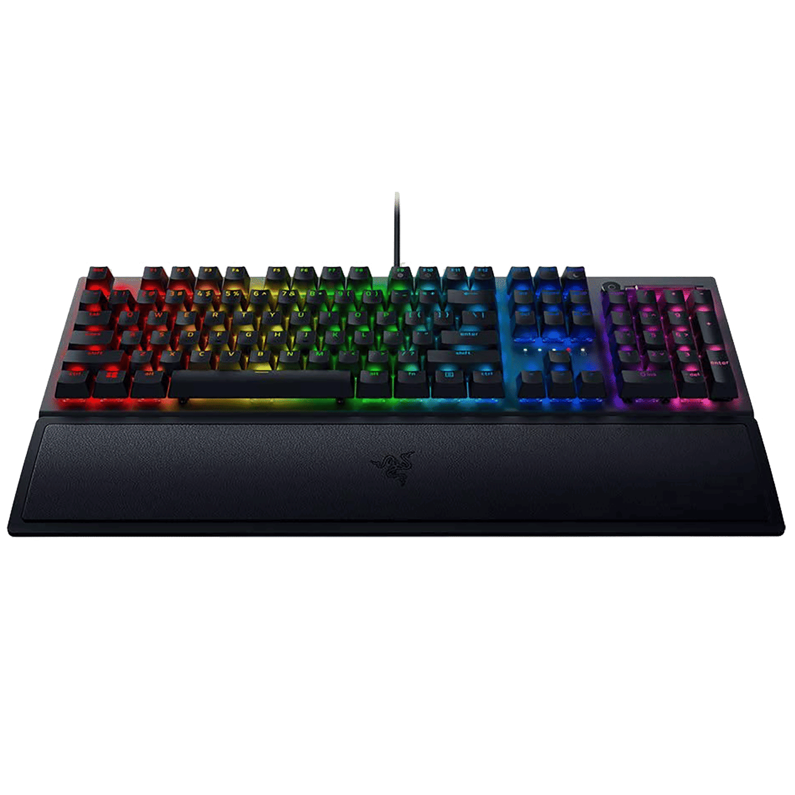 RAZER BlackWidow V3 Wired Gaming Keyboard with Backlit Keys (Ergonomic Wrist Rest, Black)_4