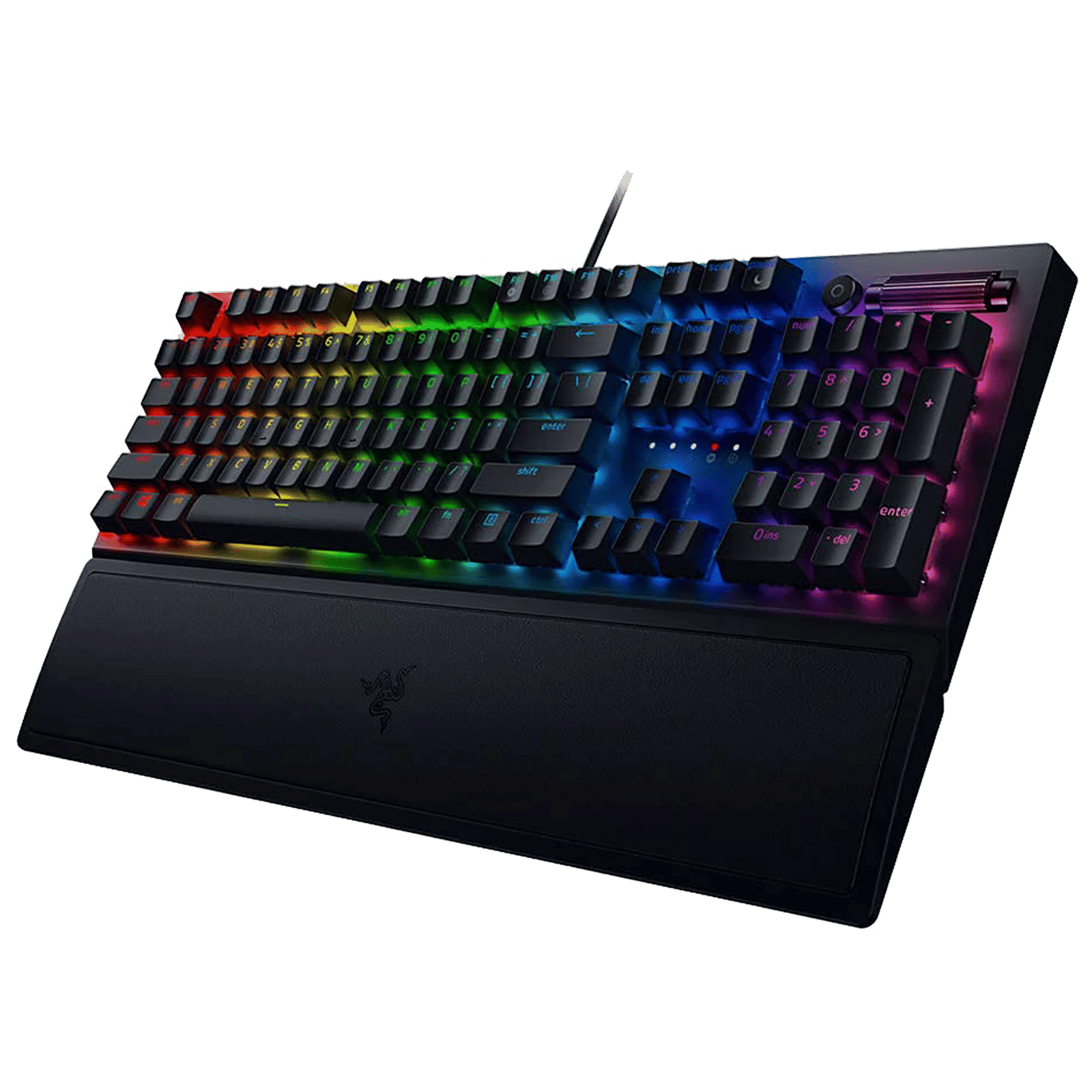 RAZER BlackWidow V3 Wired Gaming Keyboard with Backlit Keys (Ergonomic Wrist Rest, Black)_5