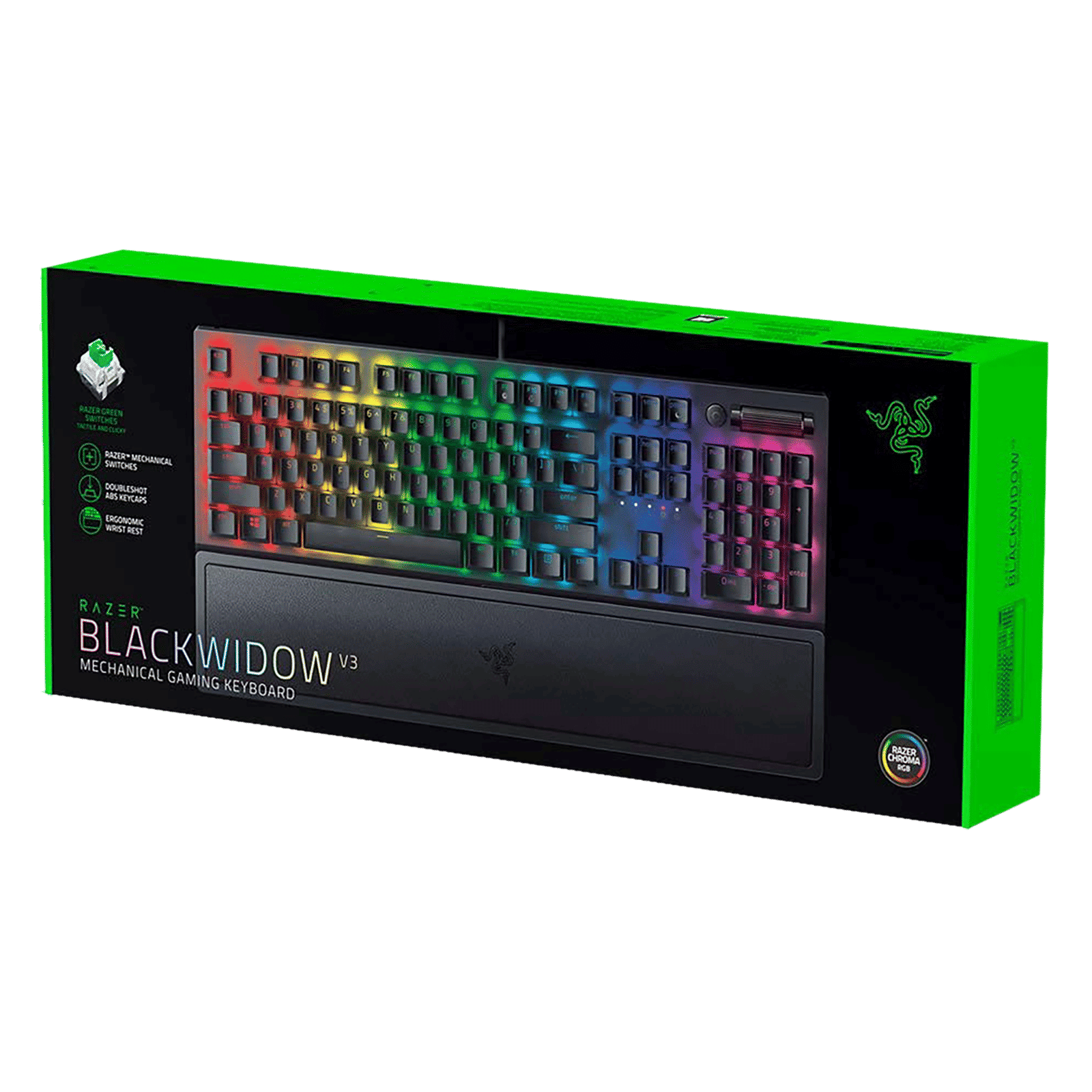 RAZER BlackWidow V3 Wired Gaming Keyboard with Backlit Keys (Ergonomic Wrist Rest, Black)_6