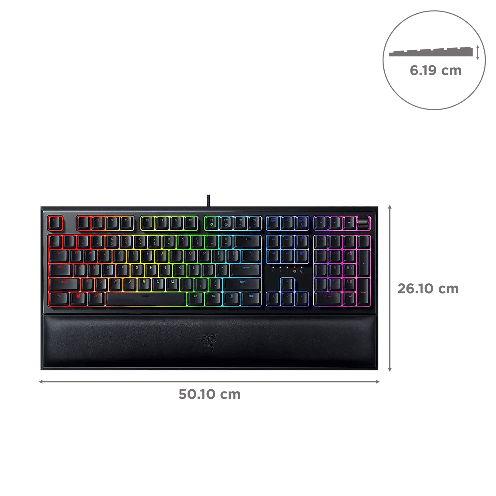 RAZER Ornata V2 Wired Gaming Keyboard (Mecha Membrane Switch, RZ03-03380100-R3M1, Black)_3