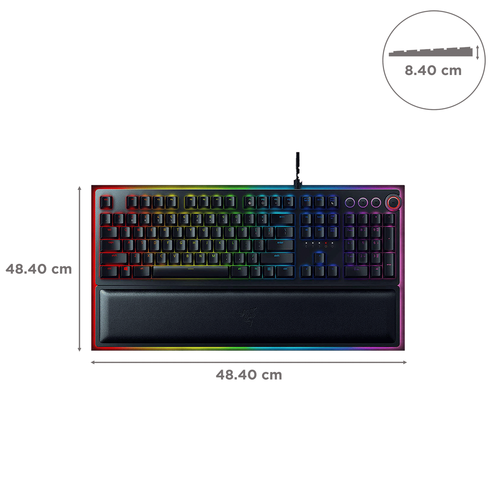 RAZER Huntsman Elite Wired Gaming Keyboard (Opto Mechanical Switch, RZ03-01870100-R3M1, Black) RAZER Huntsman Elite Wired Gaming Keyboard (Opto Mechanical Switch, RZ03-01870100-R3M1, Black)_2