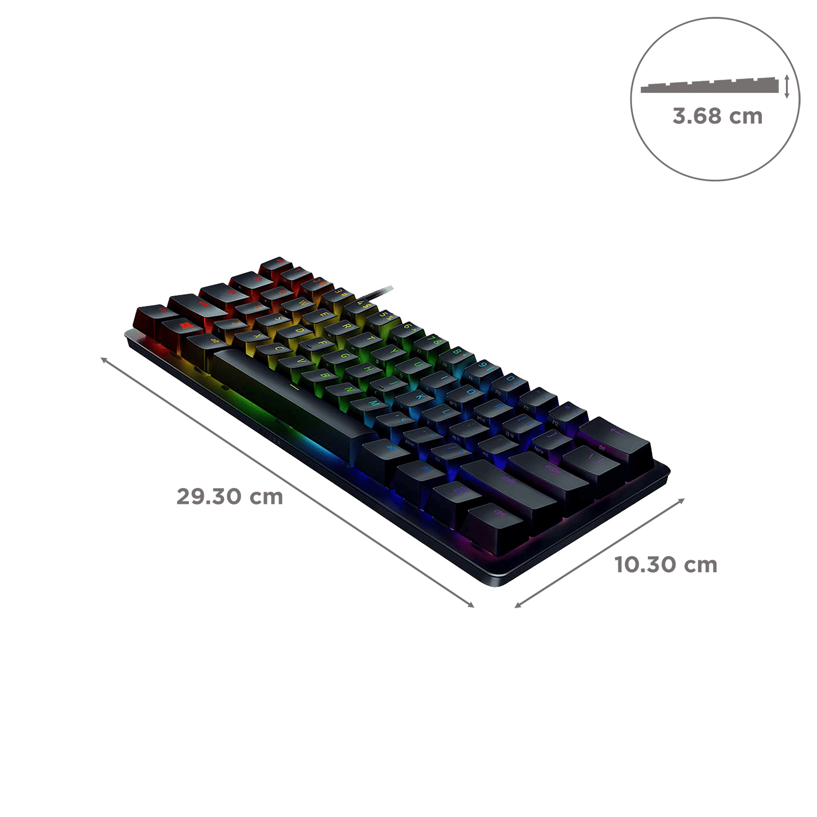 RAZER Huntsman Mini Wired Gaming Keyboard with Backlit Keys (Clicky Optical Switch, Black)_3