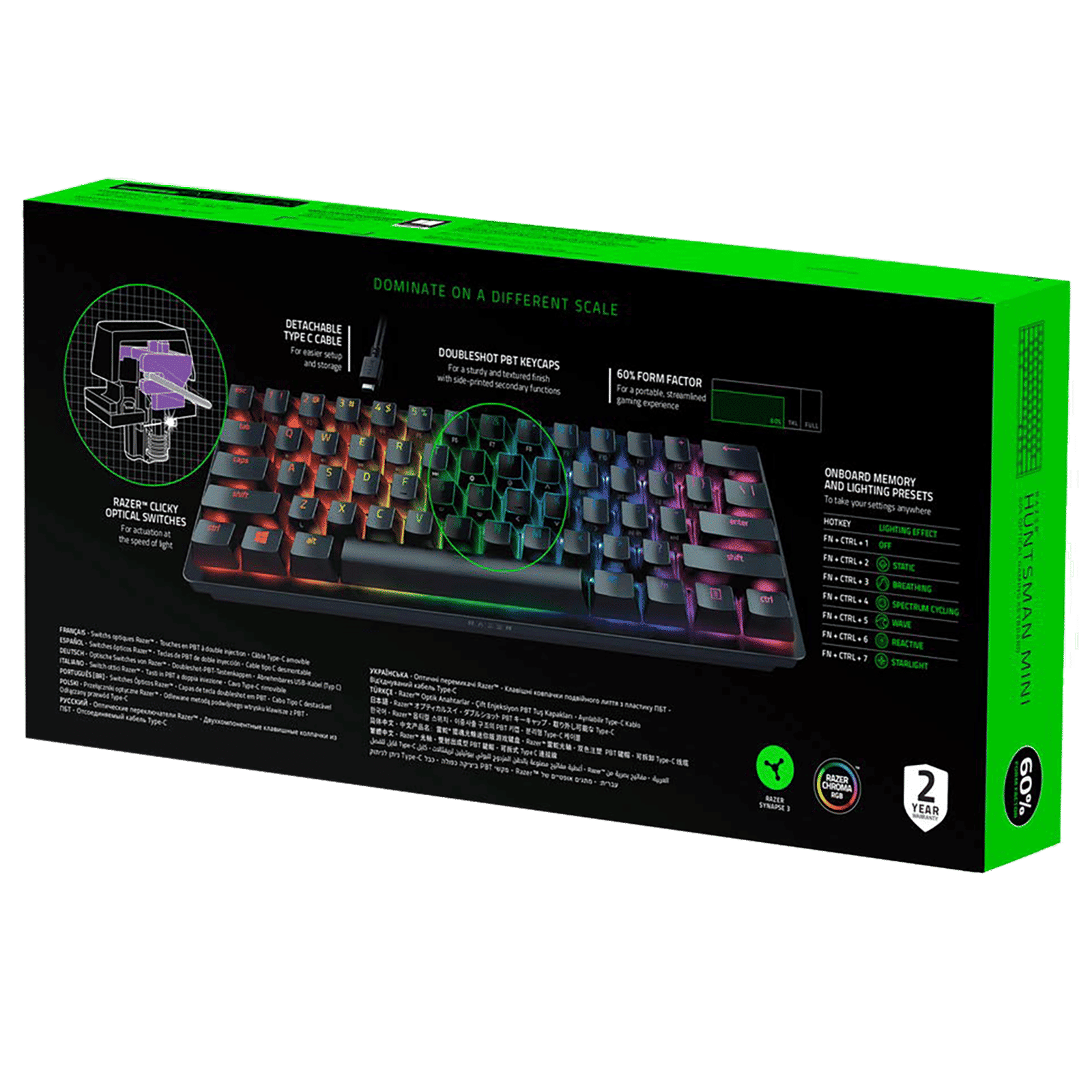 RAZER Huntsman Mini Wired Gaming Keyboard with Backlit Keys (Linear Optical Switch, Black) RAZER Huntsman Mini Wired Gaming Keyboard with Backlit Keys (Linear Optical Switch, Black)_14