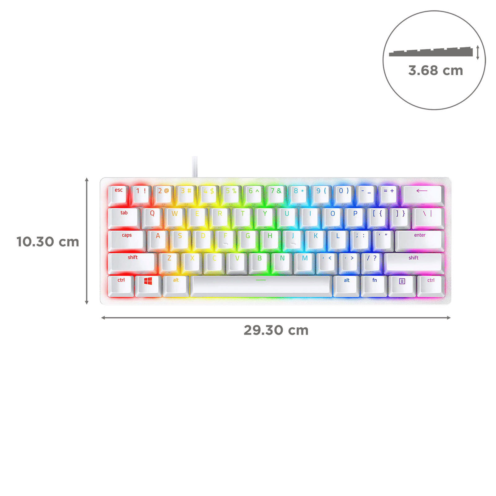 RAZER Huntsman Mini Wired Gaming Keyboard with Backlit Keys (Linear Optical Switch, Mercury)_3